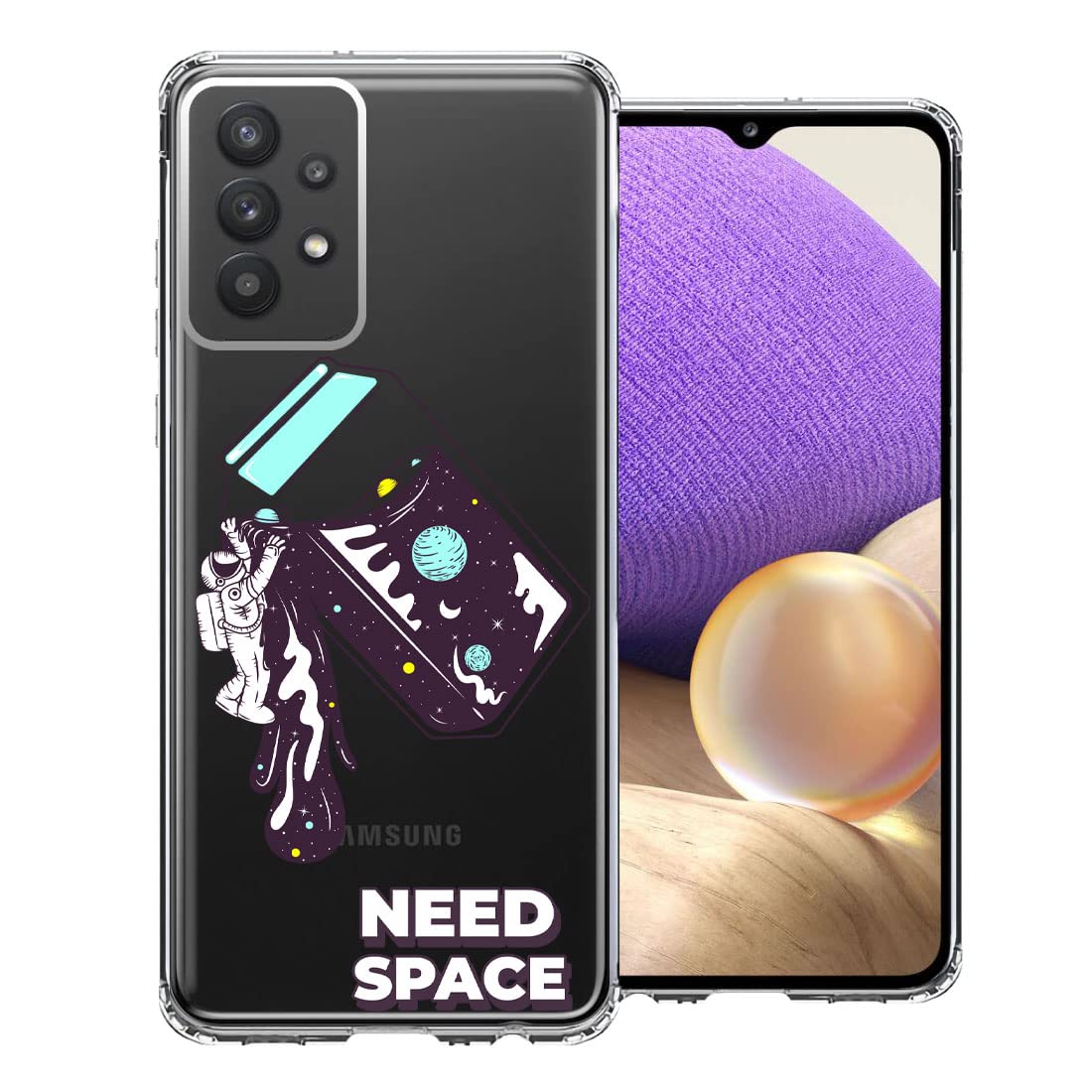 Astronaut Stars Phone Case for Samsung Galaxy A32 - Protective Double Layer Cover for Daily Use