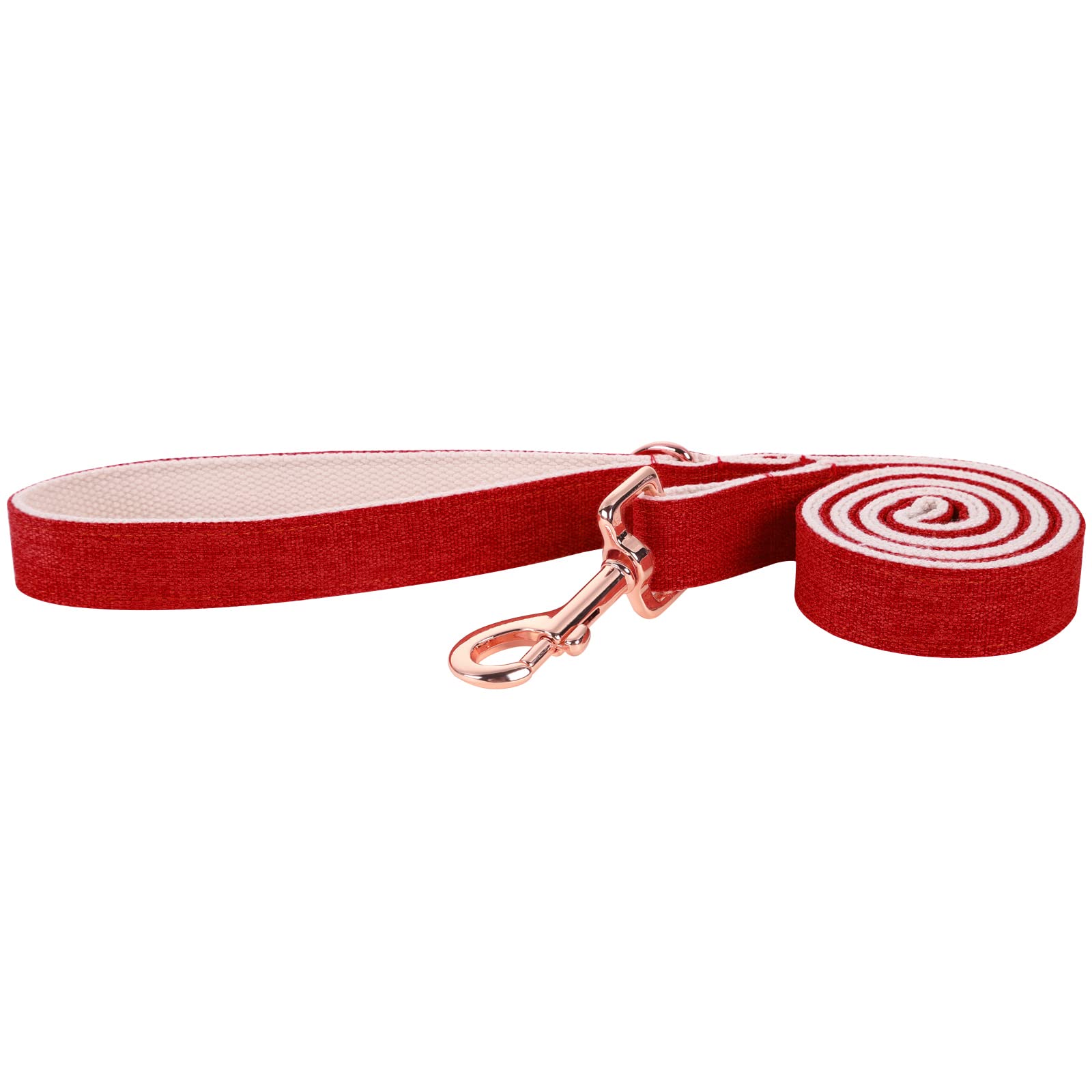 DOGWONG Red Hemp Dog Leash - Adjustable & Durable Pet Leash for Small, Medium & Large Dogs - Perfect for Walking, Training & Outdoor Adventures