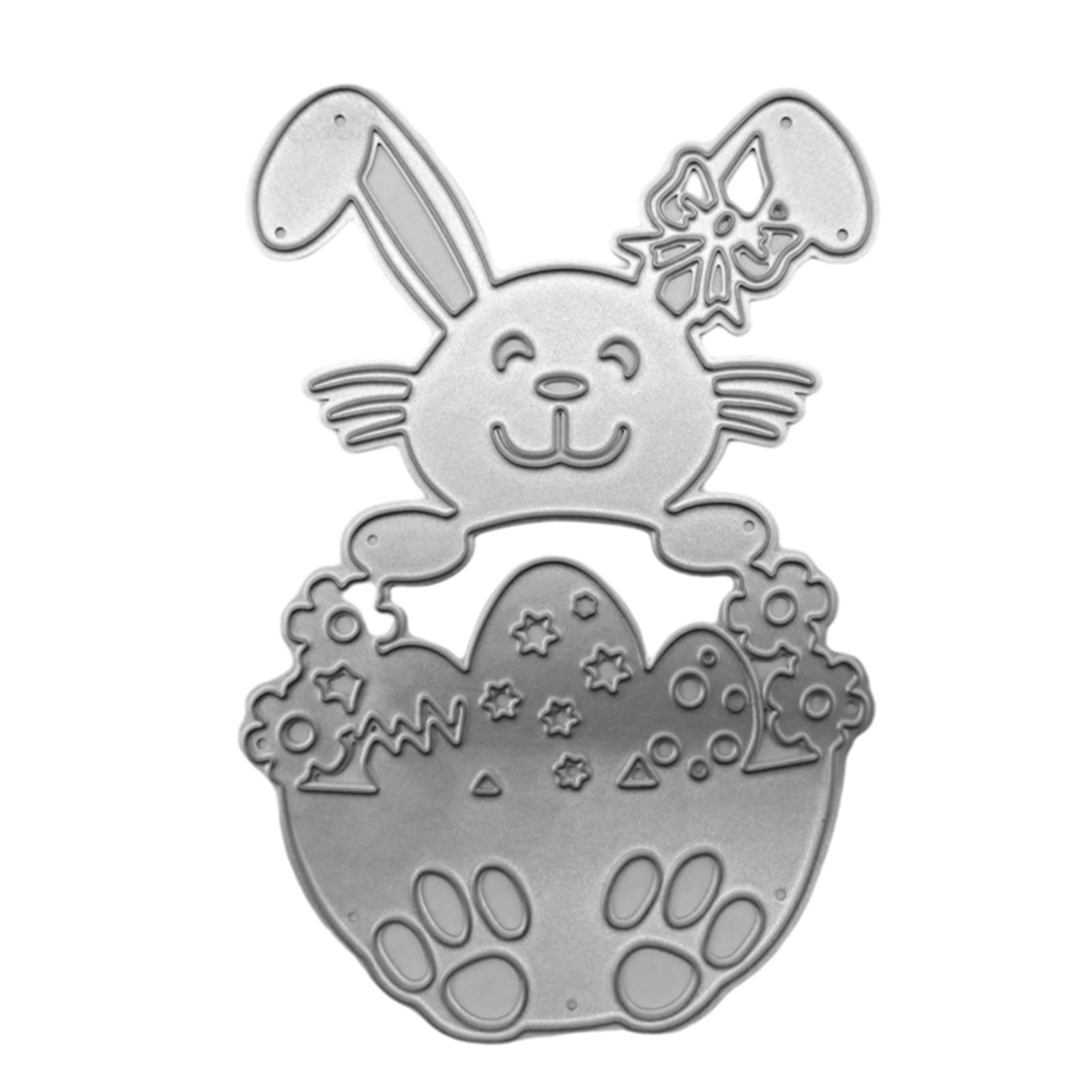 Easter Bunny Eggs Cutting Dies & Embossing Stencils for DIY Scrapbooking, Card Making, and Journal Embellishments - Perfect for Easter Crafts, Home Decor, and Holiday Gift Projects
