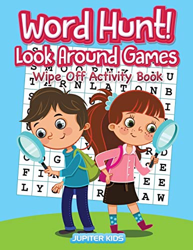 Word Hunt! Look Around Games: Wipe Off Activity Book with Hidden Pictures - Fun Learning Game for Kids, Travel & Classroom Activities