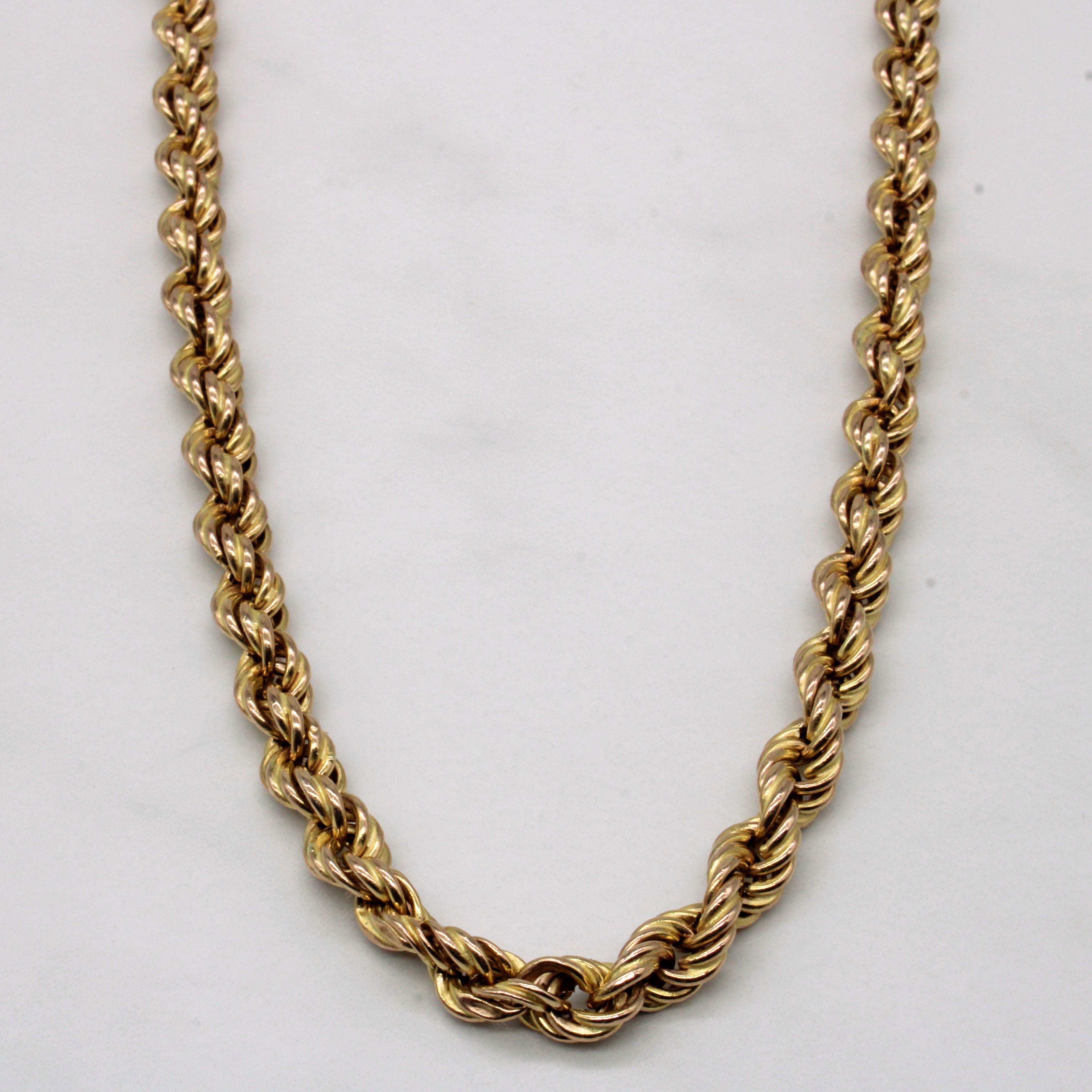 10K Yellow Gold Rope Chain Necklace 30 Inches - Durable & Hypoallergenic Jewelry for Men & Women | Perfect for Everyday Wear, Gifts & Special Occasions