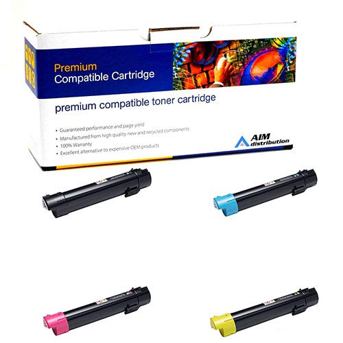 High-Quality AIM Compatible Replacement Toner Cartridge Combo Pack for Dell 5130/5140 Printers (Black/Cyan/Magenta/Yellow) - BCMY51400 - Perfect for Office Printing & Bulk Document Production