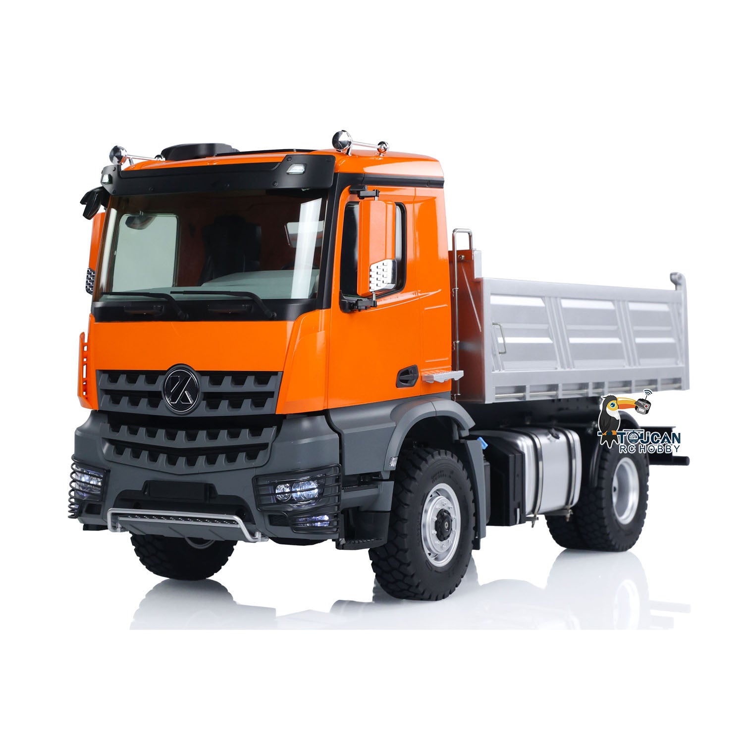 1/14 Scale Kabolite 5701 RC Dump Truck - 4x4 Remote Control Dumper Car with Sound & Light Simulation - Engineering Vehicle Hobby Model for Kids & Adults - Perfect for Construction Site Play, Collecting & RC Racing