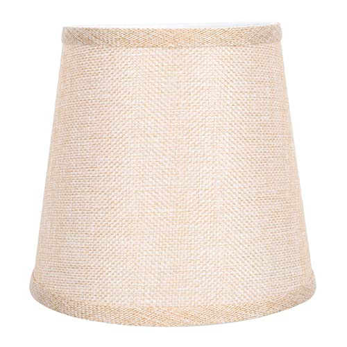 Minkissy Yellow Barrel Fabric Lampshade - Small Chic E14 Pendant Light Cover for Table Lamps, Floor Lights, and Chandeliers - Perfect for Living Room, Bedroom, and Office Decor