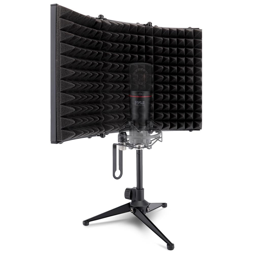 Professional Compact Microphone Isolation Shield - Studio-Grade Acoustic Foam Panel for Vocal Recording, Podcasting & Streaming - Reduce Echo & Background Noise for Crystal Clear Audio