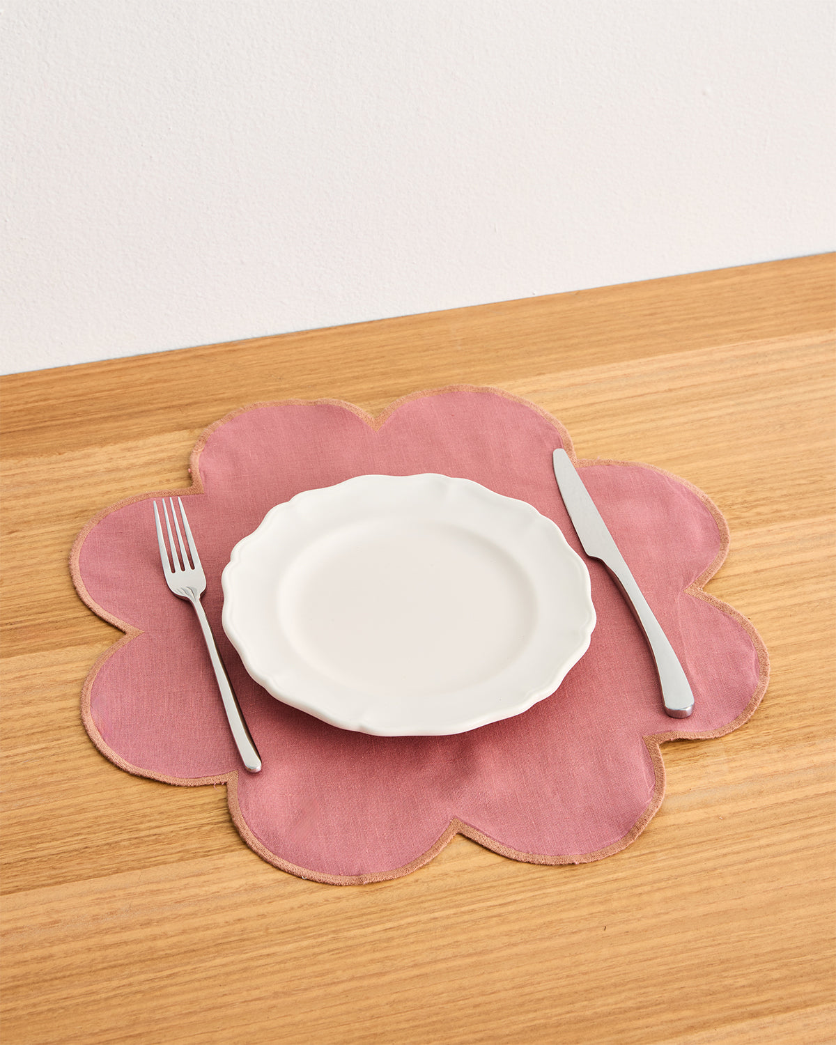 Premium Pink Clay & Hazelnut 100% French Flax Linen Placemats Set of 4 - Elegant Table Decor for Dining, Wedding, Party & Home Decor