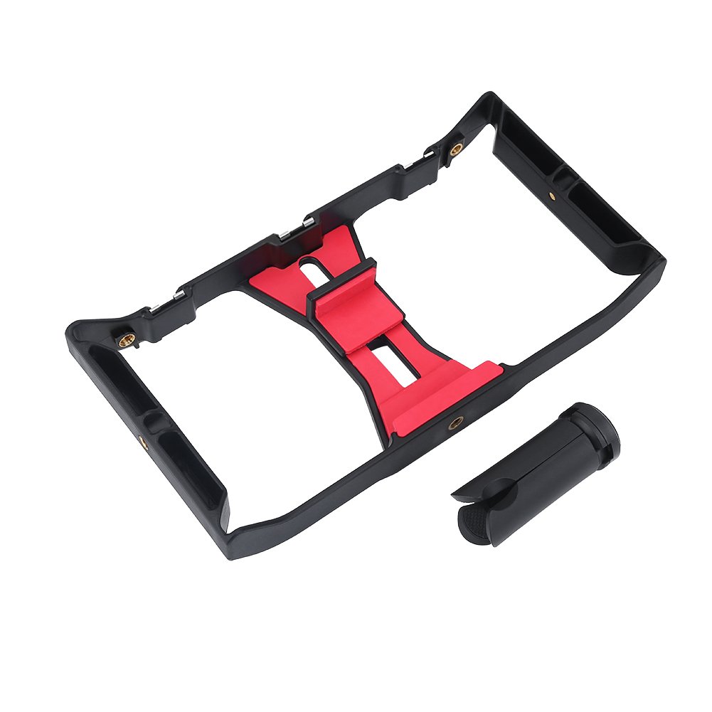 Professional Dual Handle Phone Video Stabilizer - Adjustable Handheld Gimbal for Smooth Recording, Compatible with Tripod - Perfect for Vlogging, Live Streaming & Content Creation
