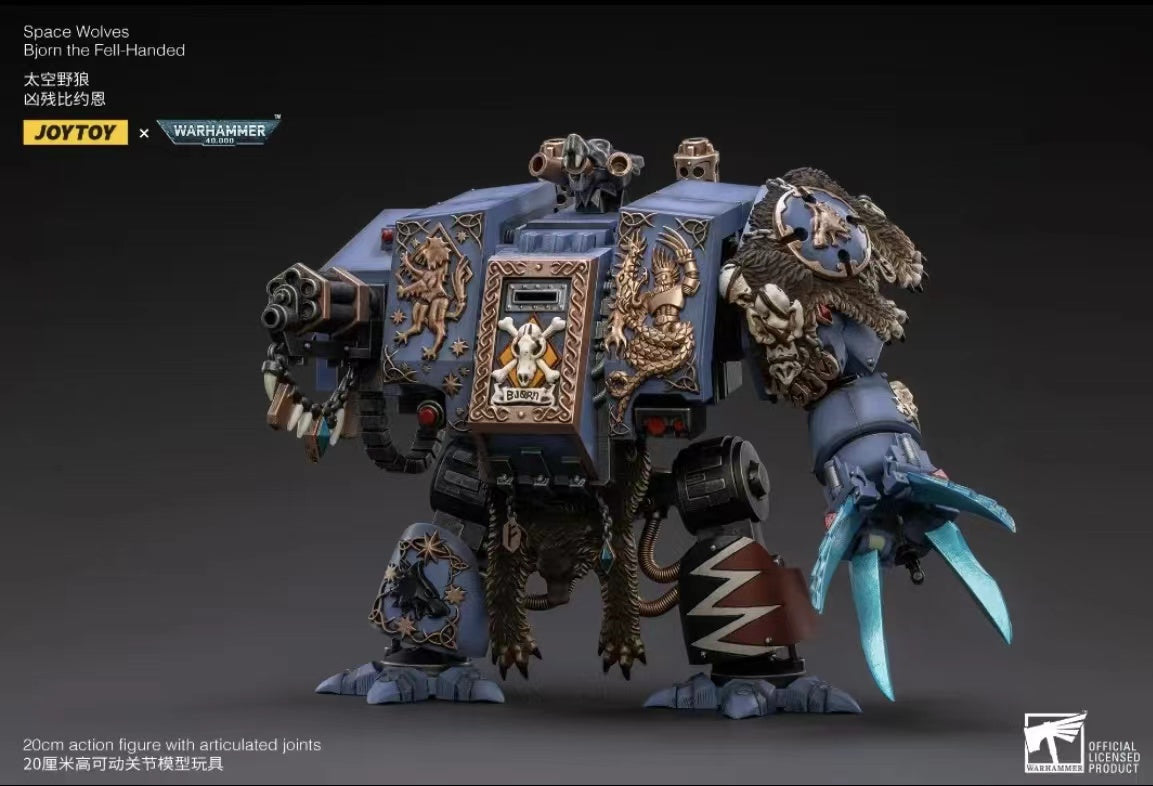 JOYTOY 1/18 Scale Warhammer 40K Space Wolves Bjorn the Fell-Handed Action Figure - Reissue Version - Collectible Model for Display & Wargaming Scenes