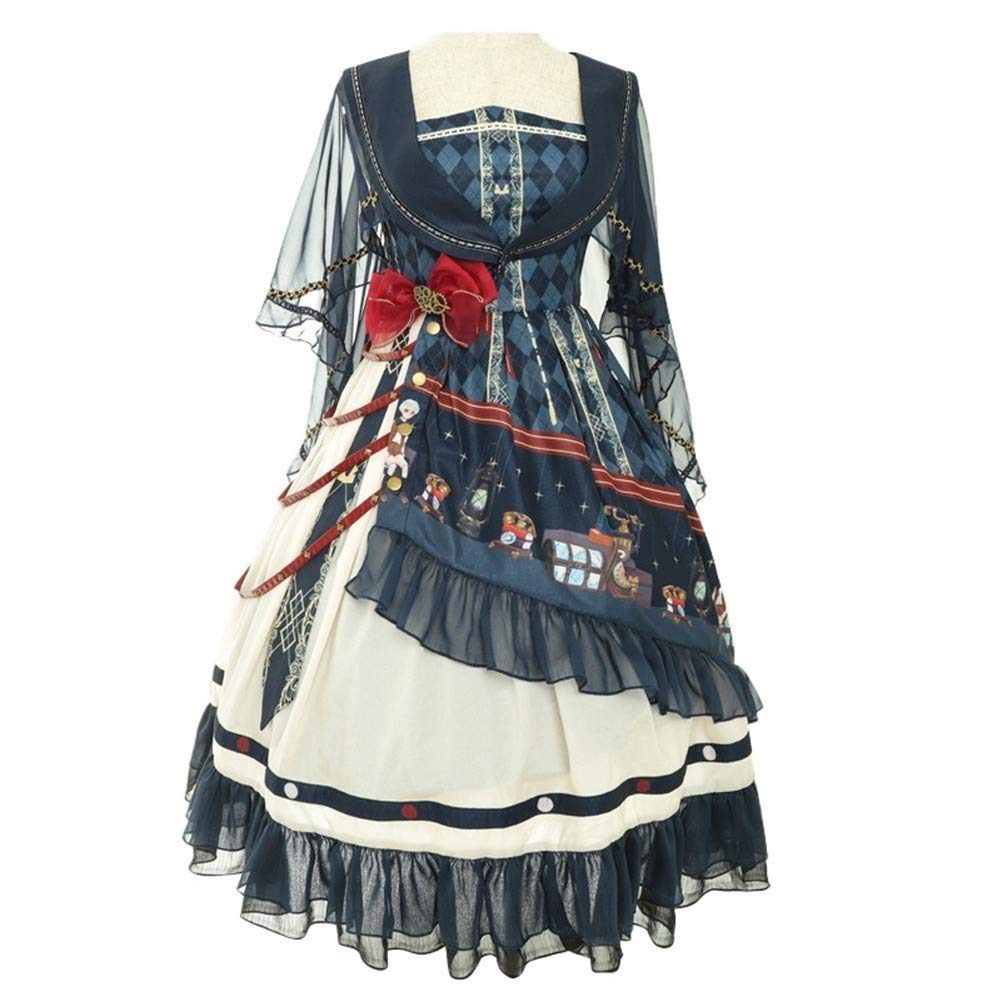 GEMORE Sweet Lolita Dress - Elegant Princess Court Skirt with String Puppet JSK Design for Cosplay & Tea Parties (Size L) | Perfect for Anime Conventions, Photoshoots & Themed Events