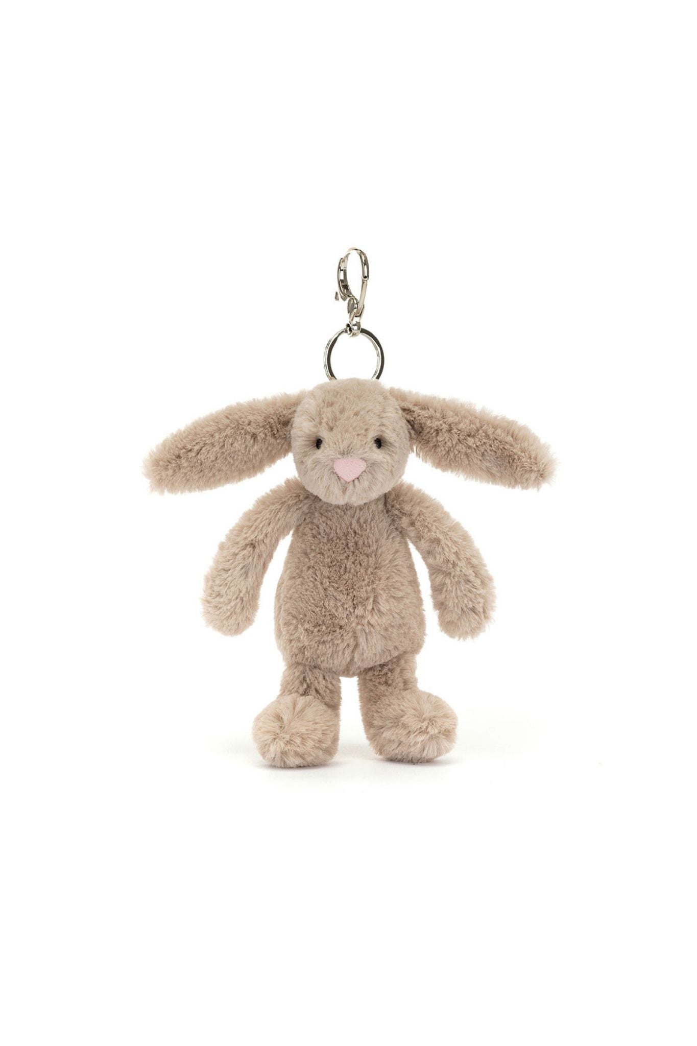 Adorable Jellycat Bashful Beige Bunny Bag Charm - Cute Plush Keychain for Backpacks, Purses & Gifts