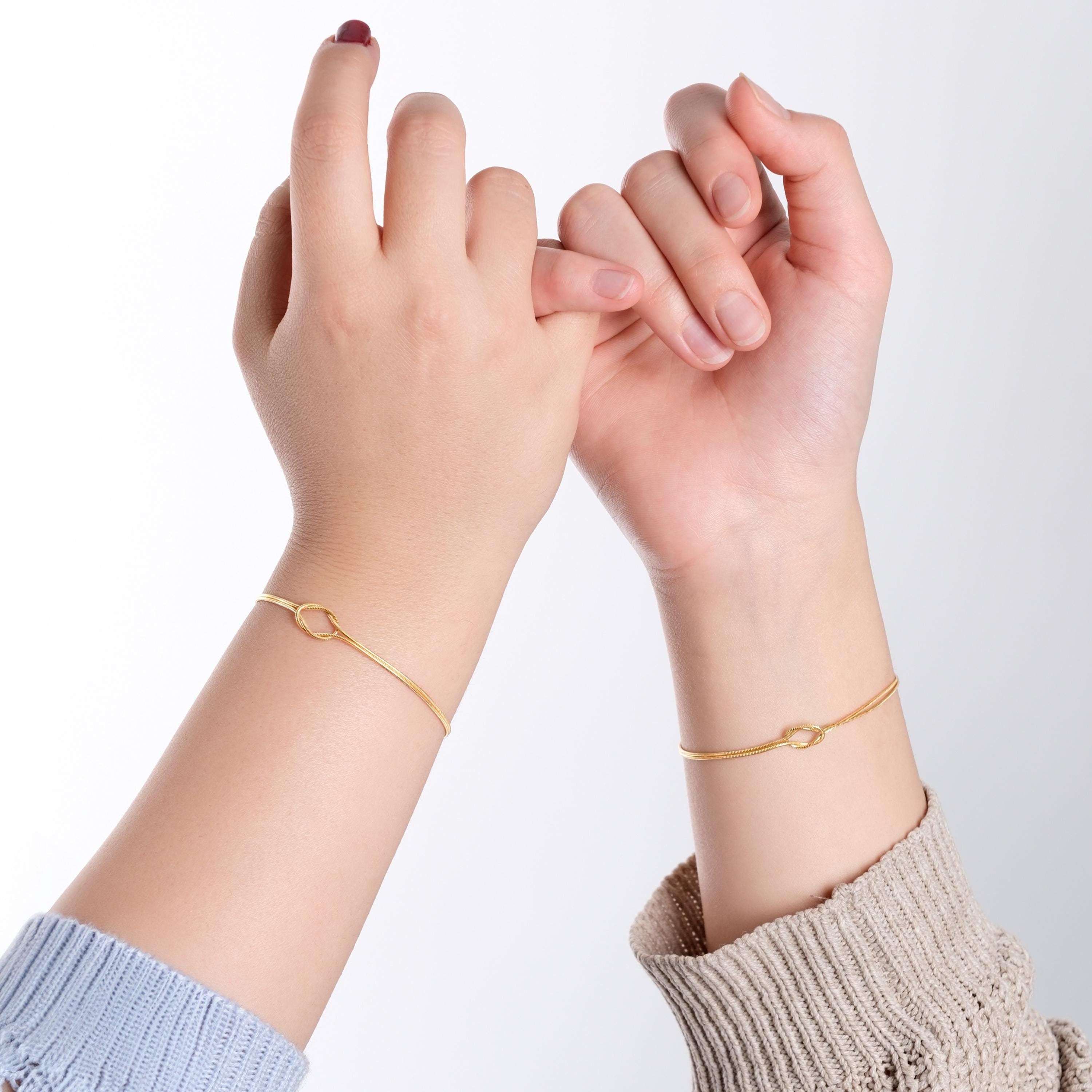 14K Gold Vermeil Sister Bracelet - Elegant Matching Jewelry for Best Friends & Sisters | Perfect Gift for Birthdays, Anniversaries & Special Occasions