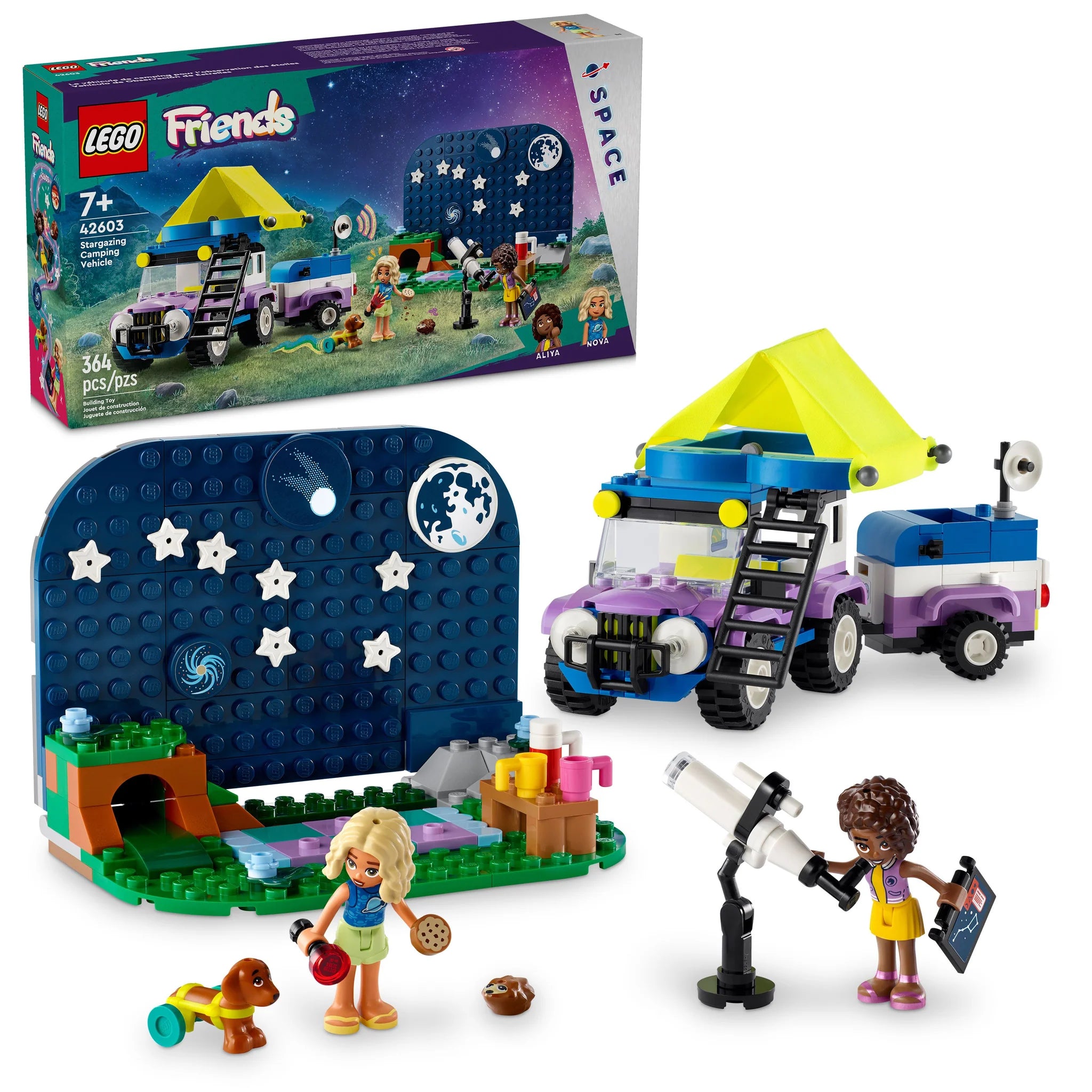 LEGO® Friends™ Stargazing Camping Vehicle Building Toy Set - Creative STEM Playset for Kids Ages 6+ | Perfect for Outdoor Adventures & Camping Themed Birthday Gifts