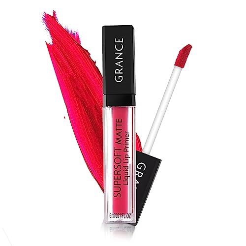GRANCE Supersoft Matte Liquid Lipstick - Long Lasting 16 Hours, Smudge Proof, Creamy Smooth Lip Color with Primer - Cocktail Pink Shade | Perfect for Daily Wear, Parties, and Special Occasions