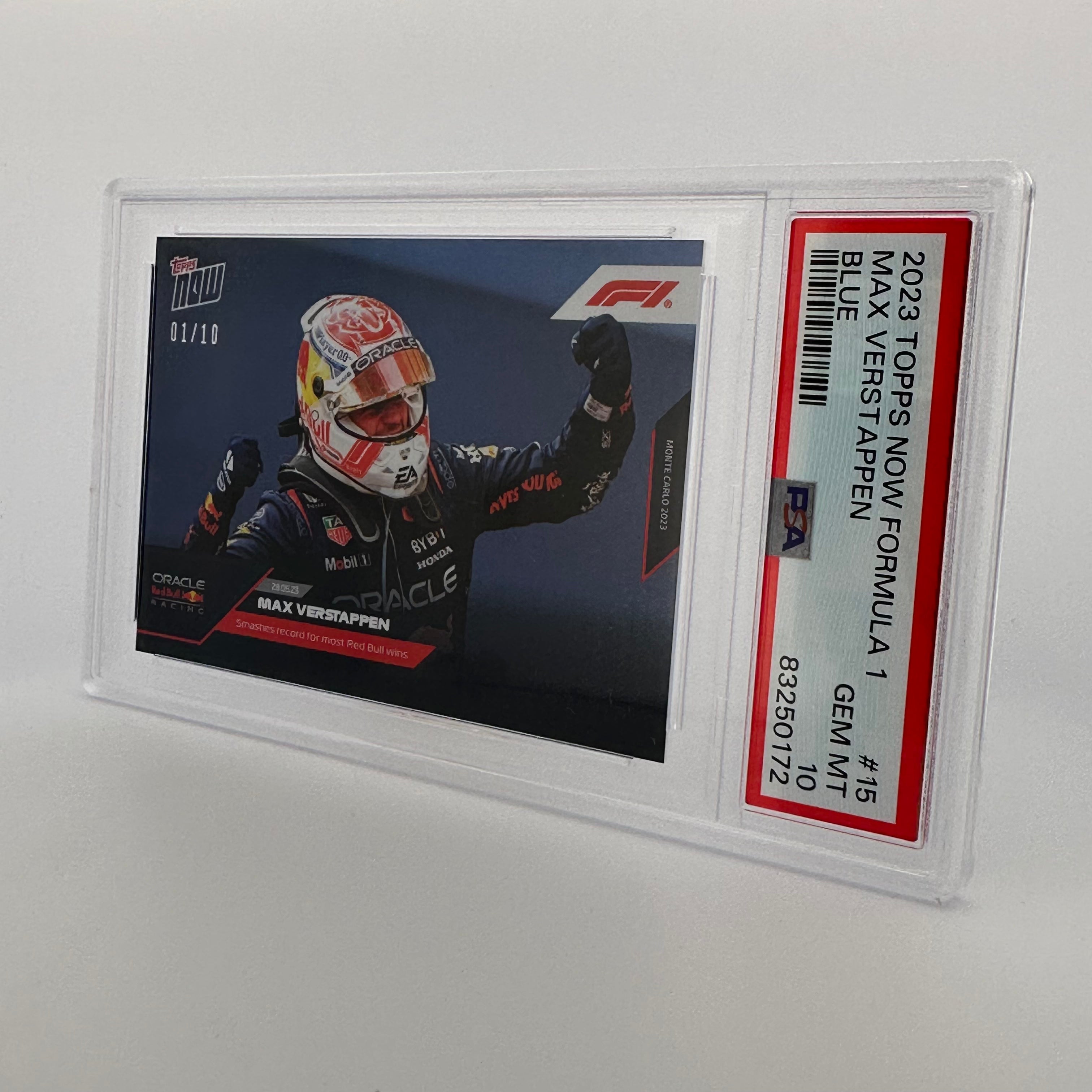 PSA 10 Graded 2001/10 Max Verstappen #15 Blue Racing Card - Perfect for Collectors, Sports Memorabilia Fans & Formula 1 Enthusiasts