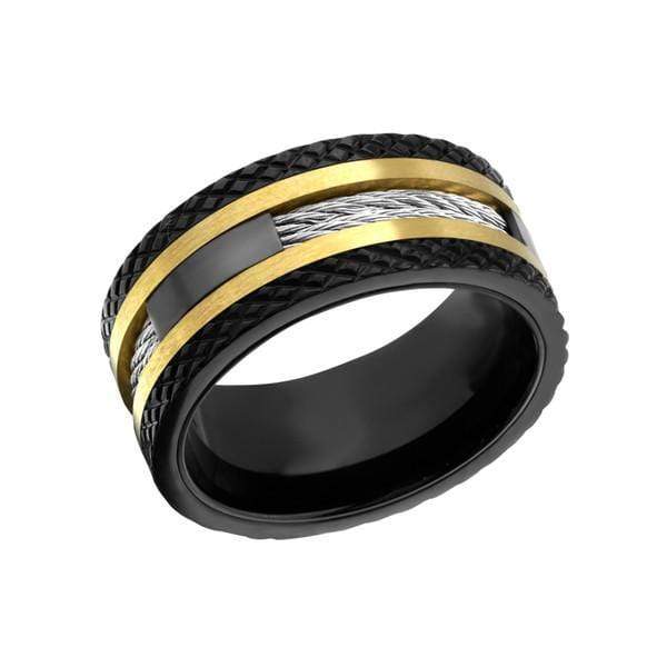 Black Gold Stainless Steel Wire Ring - Elegant Stackable Jewelry for Women, Dainty Minimalist Band for Everyday Wear, Perfect Gift for Anniversary, Valentine's Day & Special Occasions