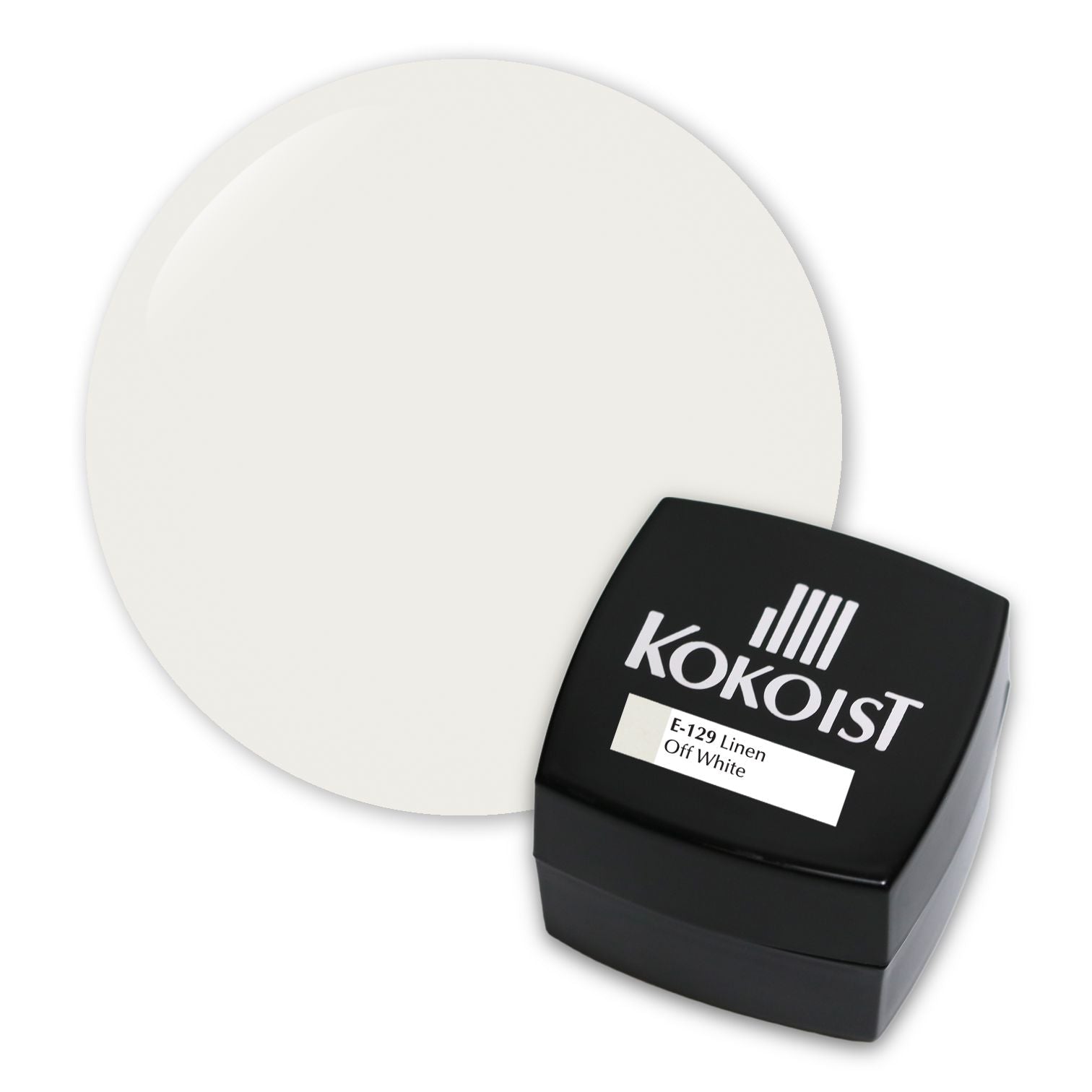 Kokoist E 129 Linen Off White Gel Polish - Premium Long Lasting Nail Polish for Salon & Home Manicure - Perfect for Weddings, Parties & Everyday Wear