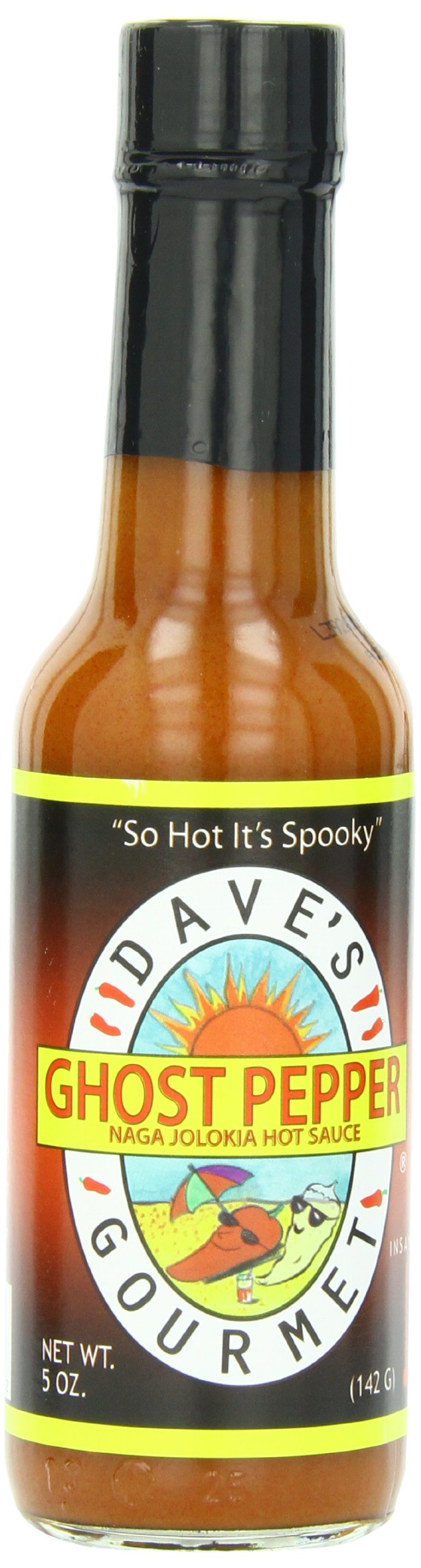 Dave's Ghost Pepper Naga Jolokia Hot Sauce 5oz - Extra Spicy Chili Sauce for Wings, Tacos & Cooking - Perfect for BBQ, Burgers & Gifts