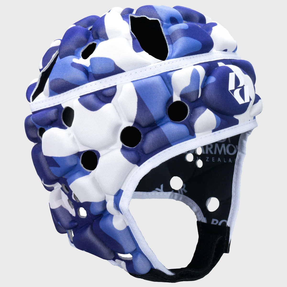 Kids Rugby Headguard - Body Armour Ventilator Helmet in Navy/Sky Camo for Youth Rugby Training & Matches