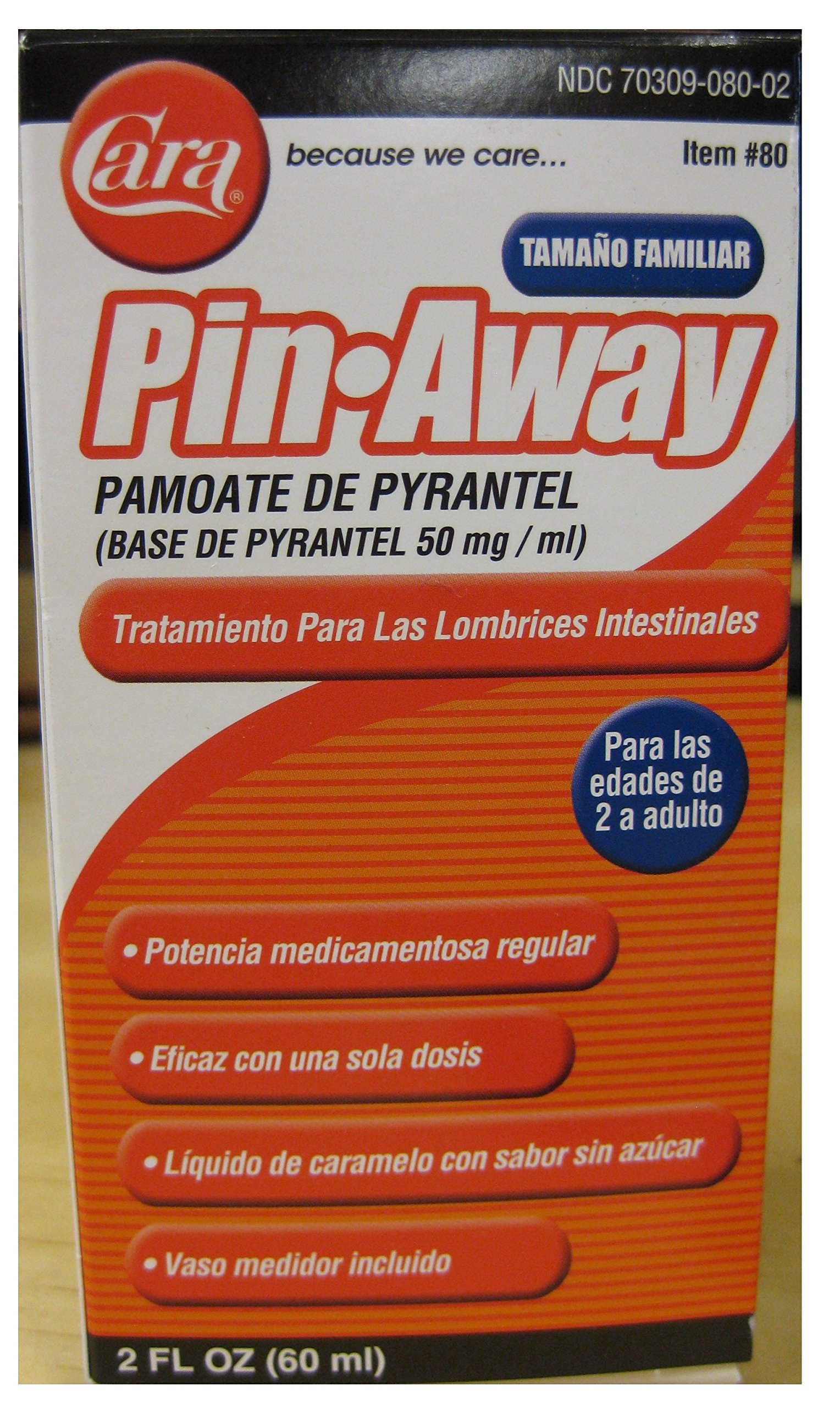 Pin-Away Pinworm Treatment for Kids & Adults - 2 Fl Oz (6 Bottles) - Fast & Effective Overnight Relief for Itching & Discomfort - Perfect for Home, School & Travel Use