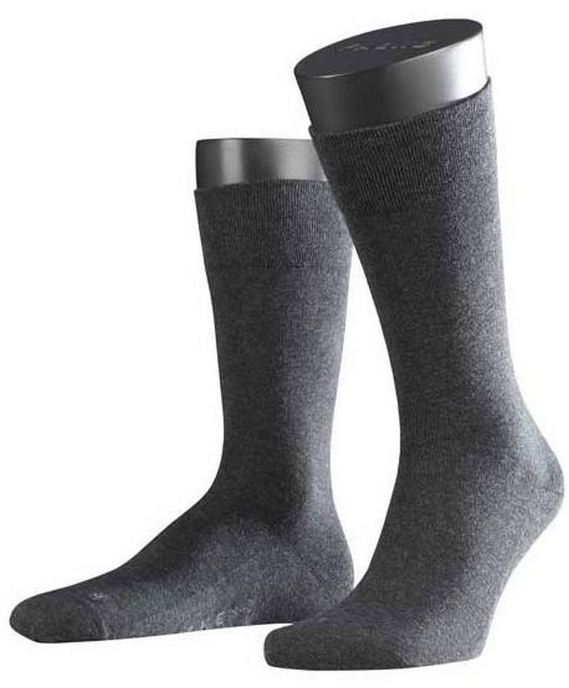 Falke Men's Sensitive London Mid-Calf Socks - Soft Merino Wool Blend, Anthracite Grey - Perfect for Business, Travel & Everyday Comfort