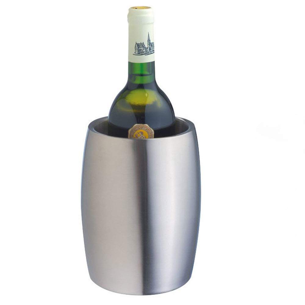 ACOMG Stainless Steel Wine Cooler & Insulated Ice Bucket - Portable Double Wall Elliptical Bottle Holder for Chilling Wine, Beer & Champagne | Perfect for Parties, Picnics & Outdoor Gatherings