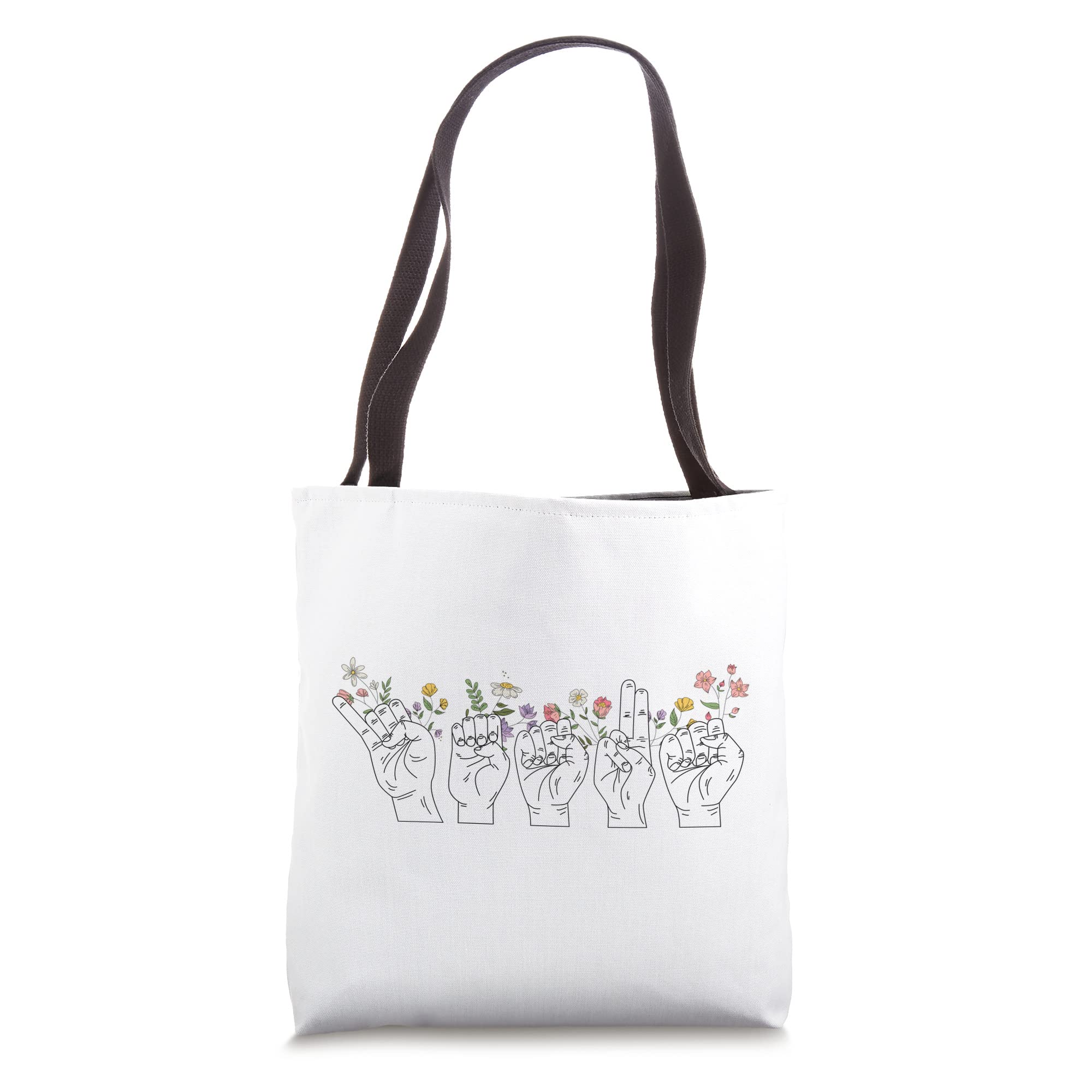 Jesus ASL Tote Bag - American Sign Language Christian Reusable Shopping Bag - Perfect for Church, Bible Study & Daily Use