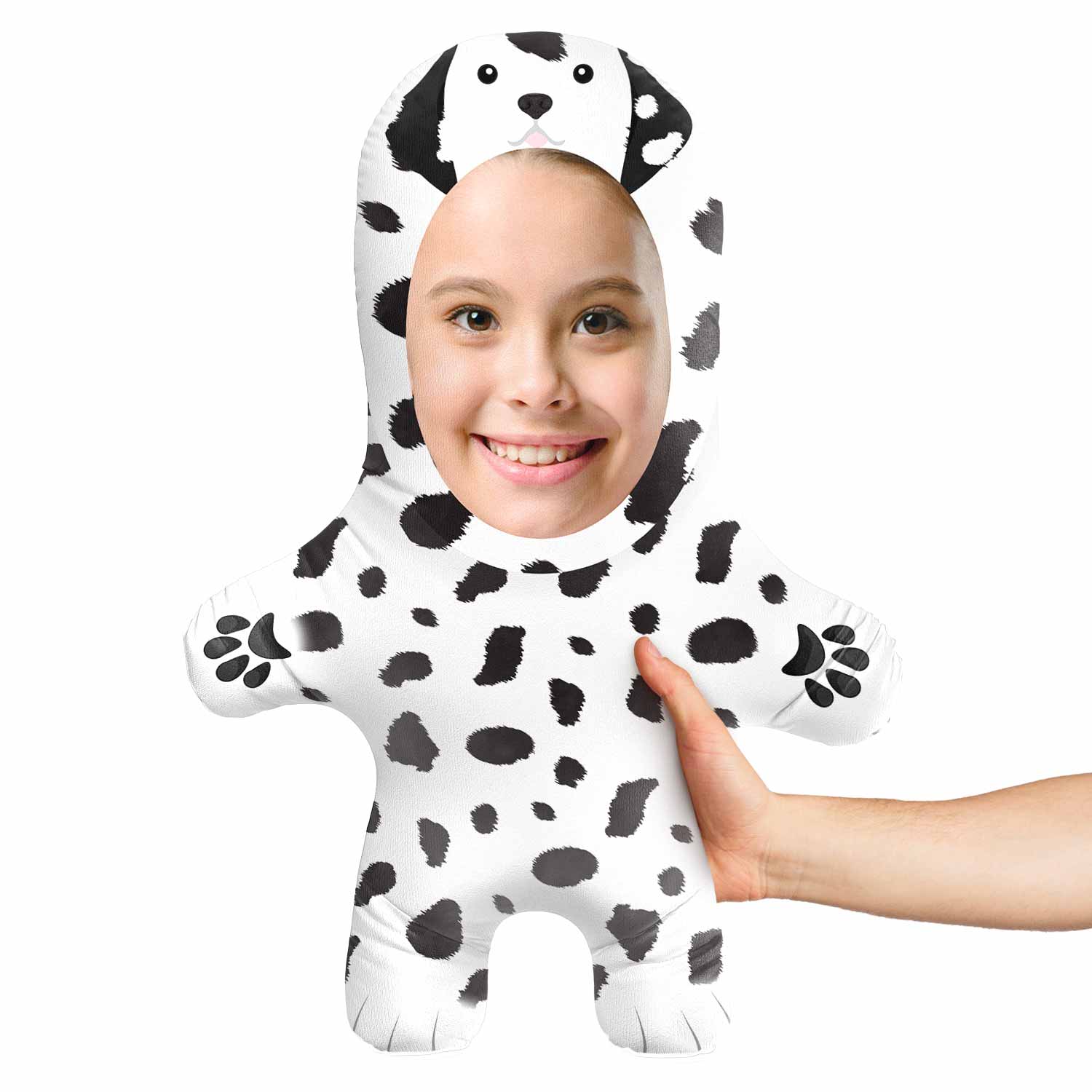 Spotted Dalmatian Dog Face Pillow - Soft Plush Cushion for Kids, Teens & Adults - Perfect for Bedroom Decor, Sofa Throw, Car Seat & Gifts
