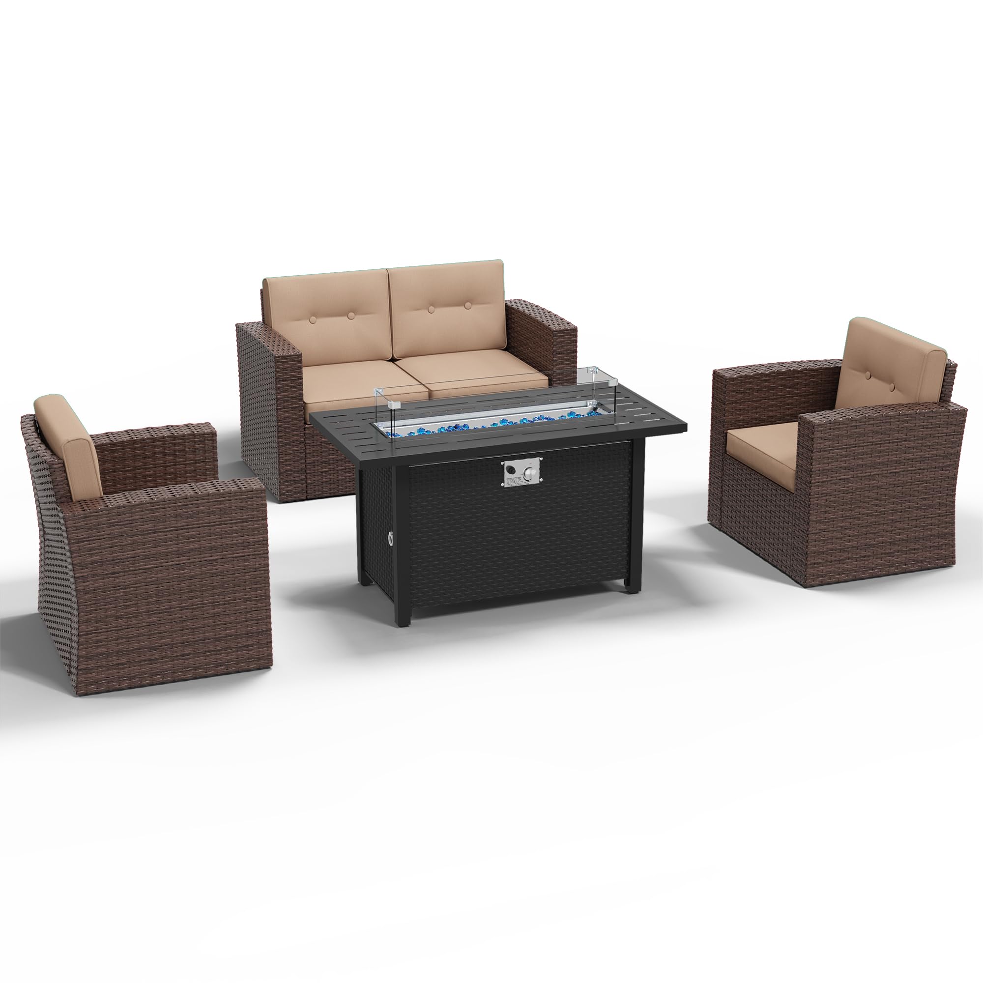 Premium 4-Piece Outdoor Patio Furniture Set with 45