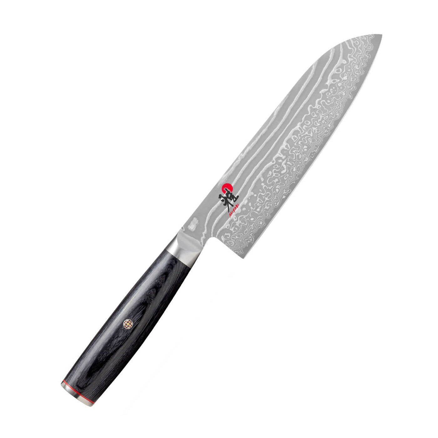 Miyabi 5000FC D Damascus Steel Santoku Knife 180mm - Premium Japanese Kitchen Knife for Professional Chefs & Home Cooking - Perfect for Slicing, Dicing & Chopping Vegetables, Meat & Fish