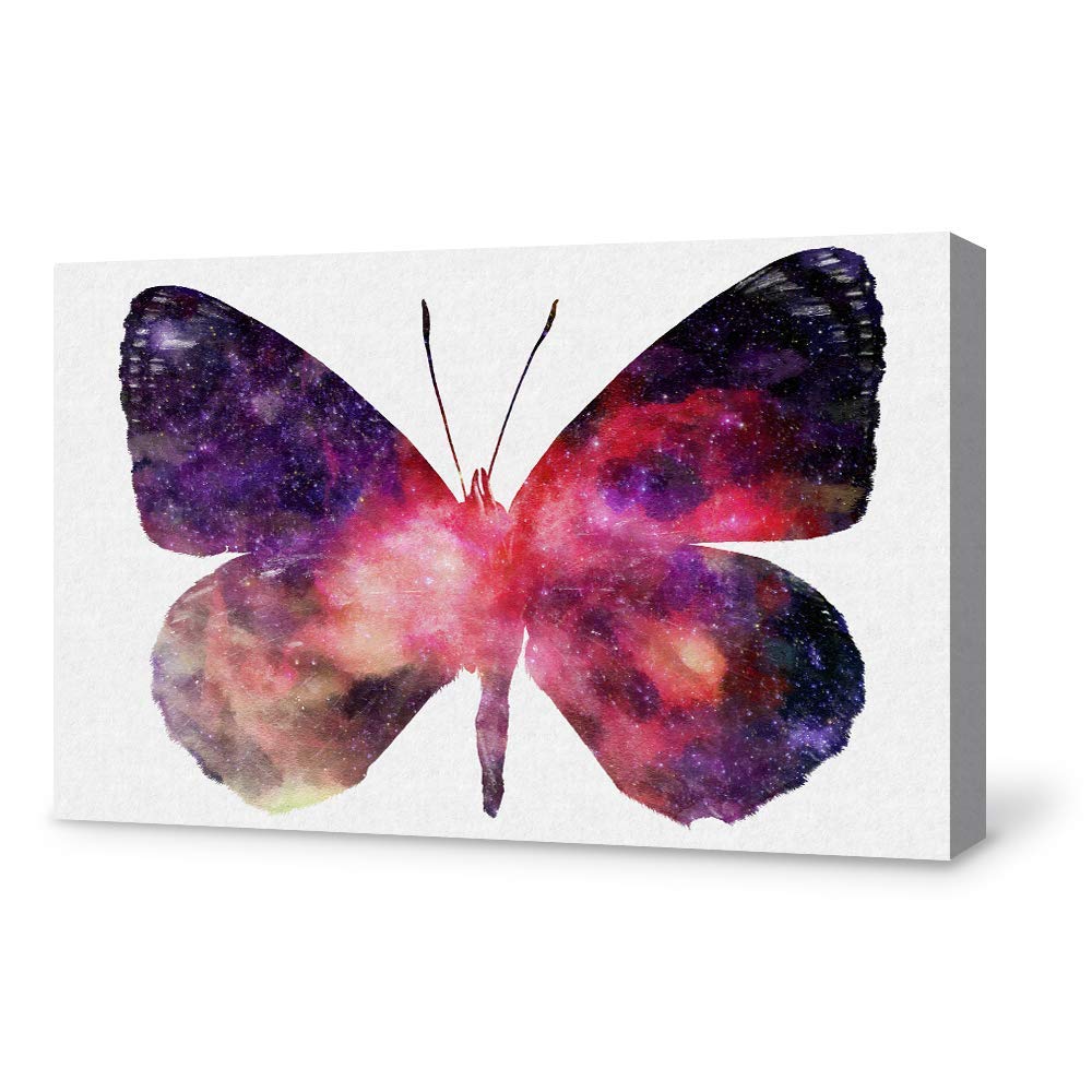 Beautiful Butterfly Giclee Canvas Wall Art - 24x36 Inches, Vibrant Home Decor for Bedroom, Living Room, Office & Nursery
