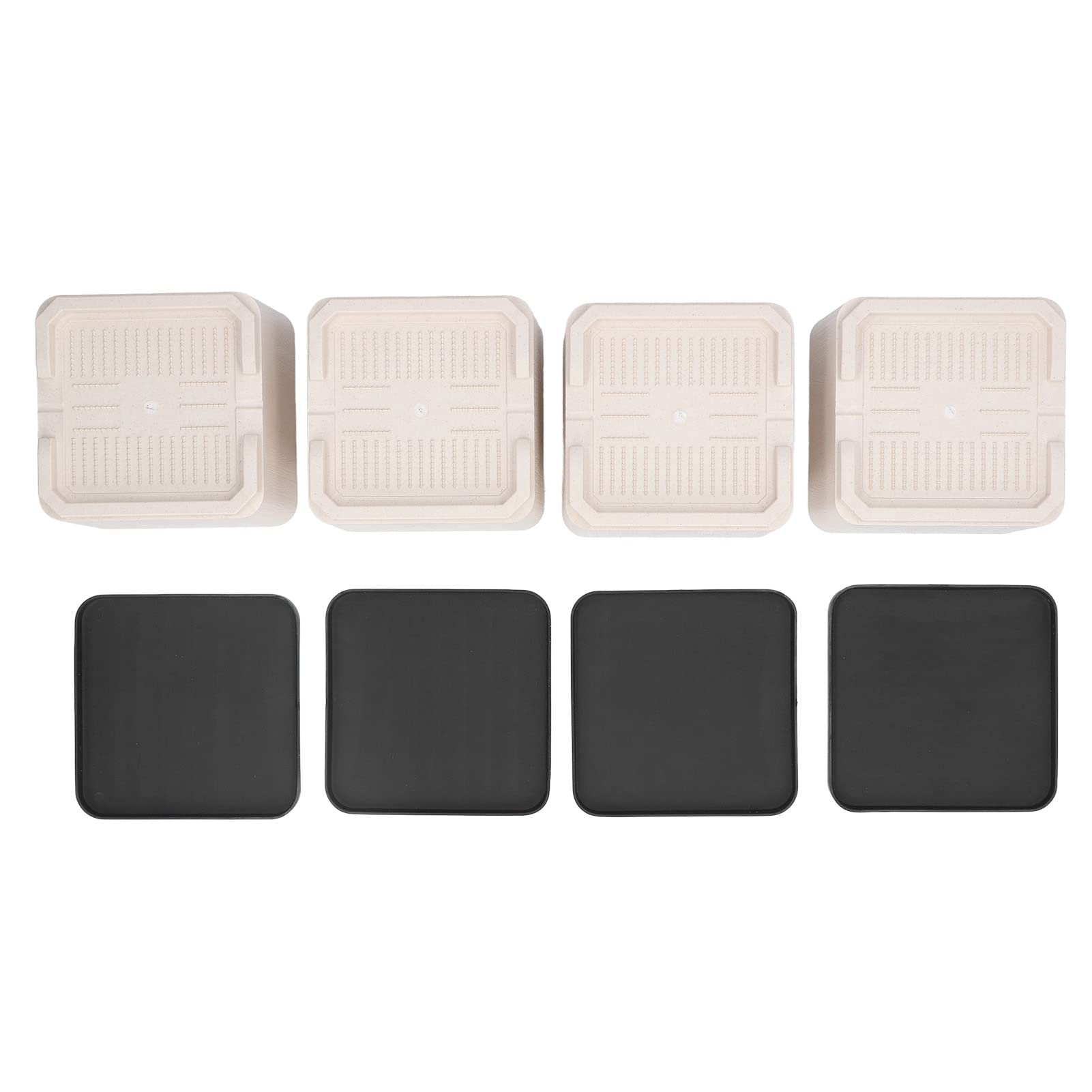 Tgoon Bed Risers & Couch Risers - Heavy Duty Stackable Rubber Furniture Risers for Sofa, Bed, Table - Great for Small Spaces, Storage & Home Organization