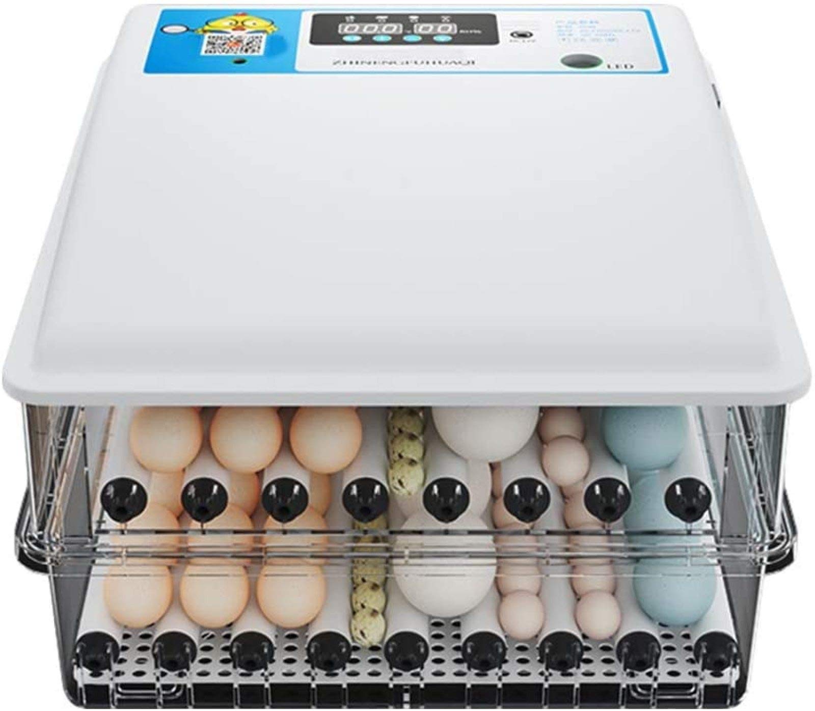 AJLDN 116 Eggs Automatic Egg Incubator - LED Digital Display, Auto Egg Turning & Temperature Control, Humidity Regulation for Hatching Chicken, Duck, Goose Eggs - Perfect for Poultry Farms, Backyard Chicken Coops, and Bird Breeding