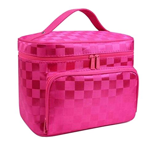 Rose Print Portable Cosmetic Bag - Waterproof Travel Makeup Organizer & Toiletry Pouch for Women - Perfect for Vacation, Gym, Business Trips & Daily Use