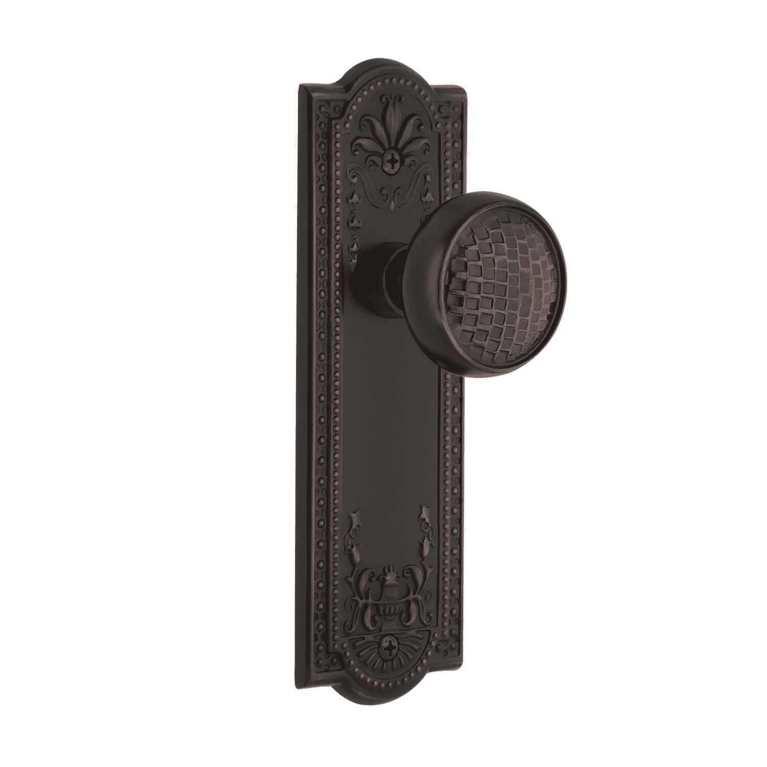 Timeless Bronze Meadows Long Plate with Craftsman Knob - Elegant Cabinet Hardware for Kitchen, Bathroom & Furniture Upgrades