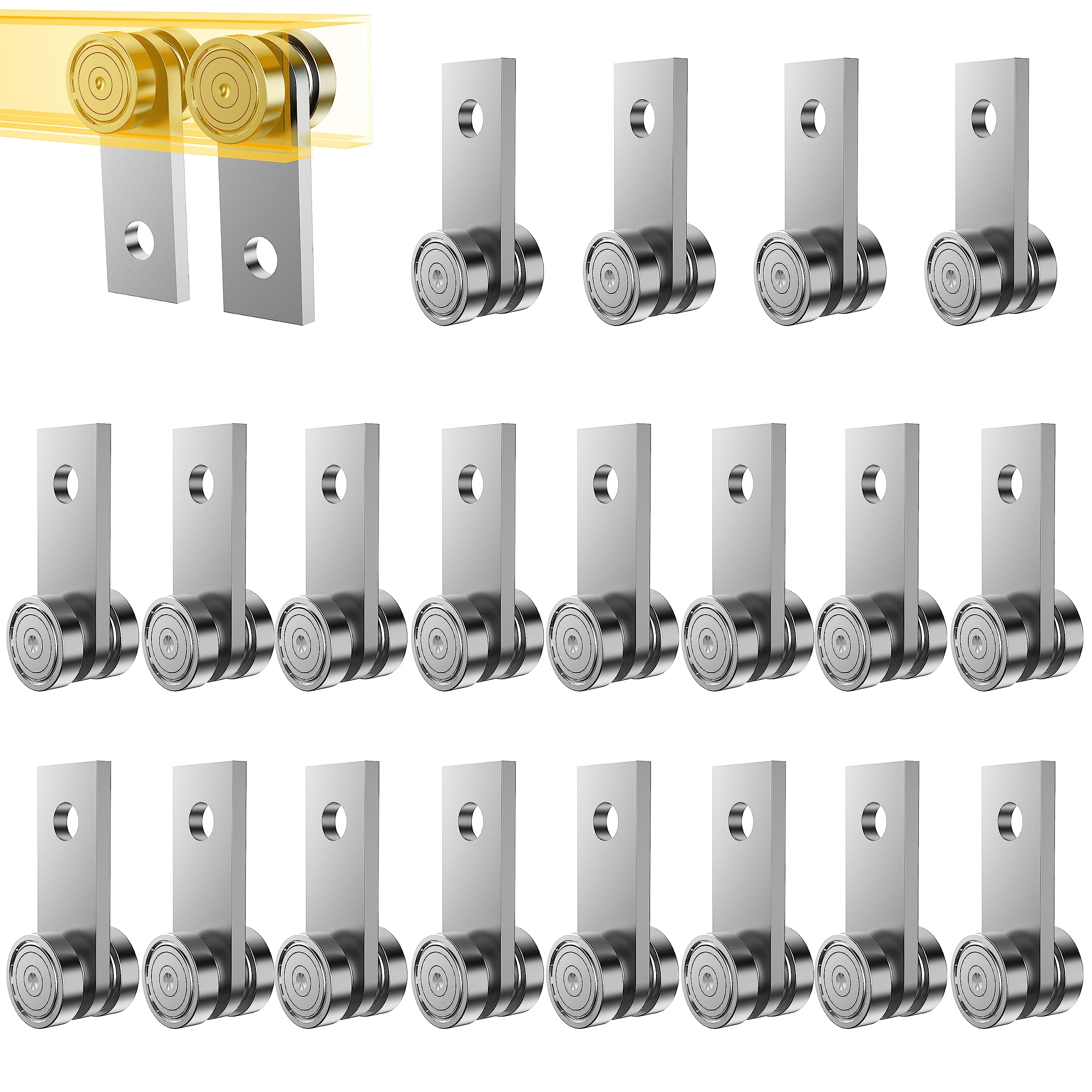 HZG 2 Wheel Trolley Assembly Rollers - Heavy Duty 1-5/8