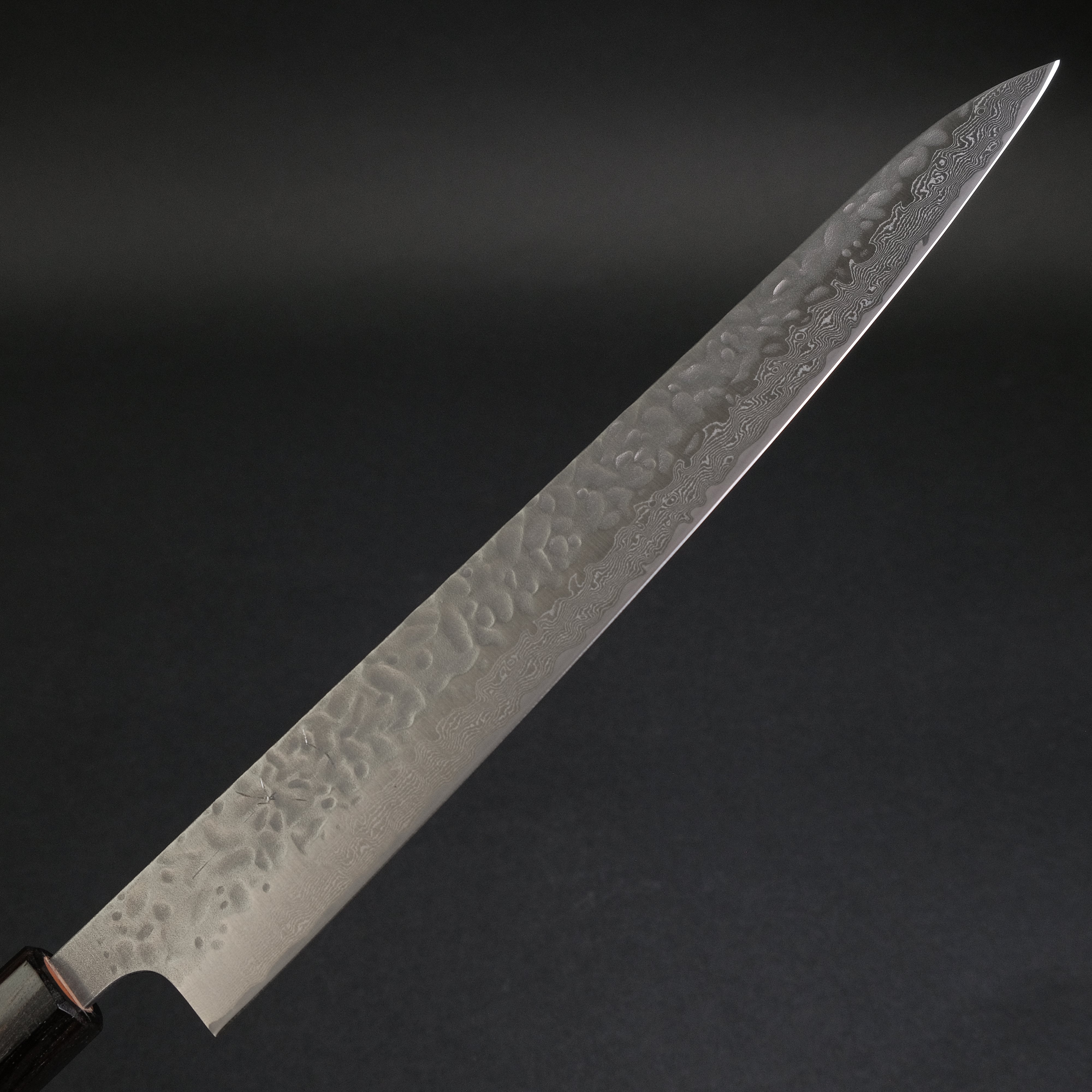 Hitohira Futana 270mm Sujihiki Knife - Stainless Tsuchime Damascus Blade with Cherry Wood Handle - Perfect for Slicing Sashimi, Roasts & Delicate Meats