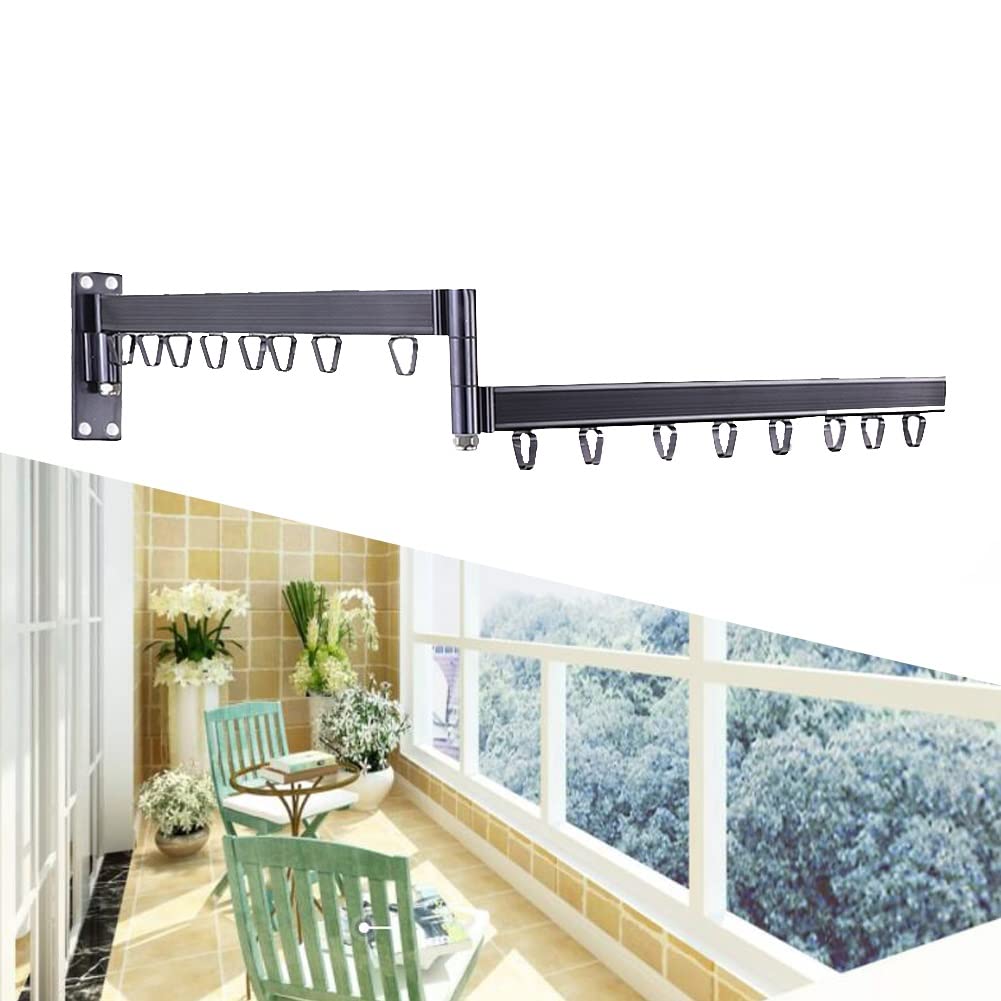 Wall Mounted Clothes Drying Rack - Retractable Space Saving Foldable Laundry Rack for Balcony, Bathroom, Wardrobe & Kitchen | Easy Installation & Heavy Duty | Perfect for Small Spaces & Apartment Living