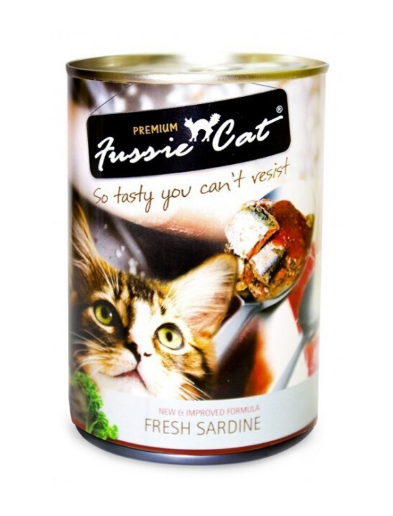 Premium Fussie Cat Sardine Wet Food for Cats - Grain-Free, High-Protein Canned Cat Food (400g) - Ideal for Adult Cats & Kittens, Perfect for Mealtime or as a Tasty Treat