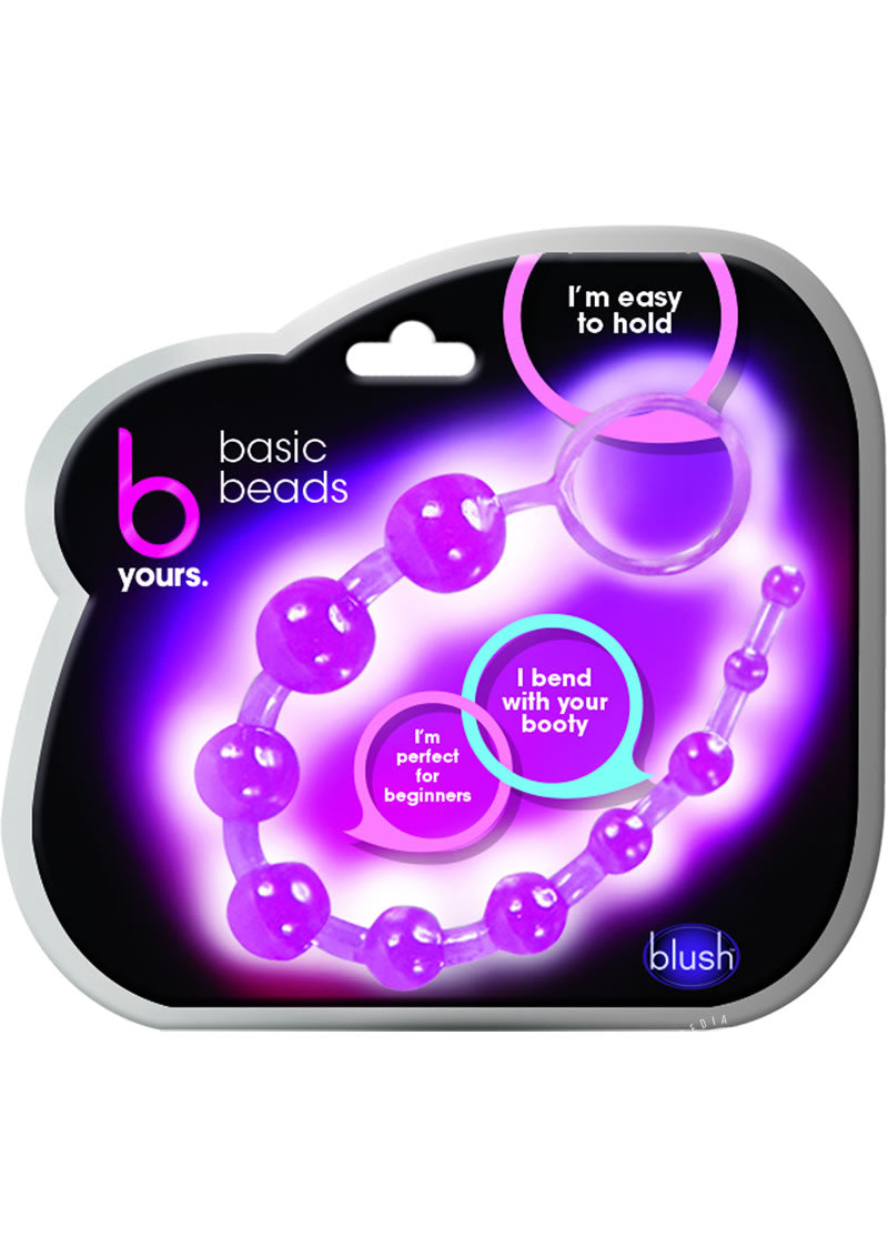 B Yours Basic Anal Beads - Purple Pleasure Beads for Sensual Play & Couples Intimacy - Perfect for Beginners & Adult Toys Collection
