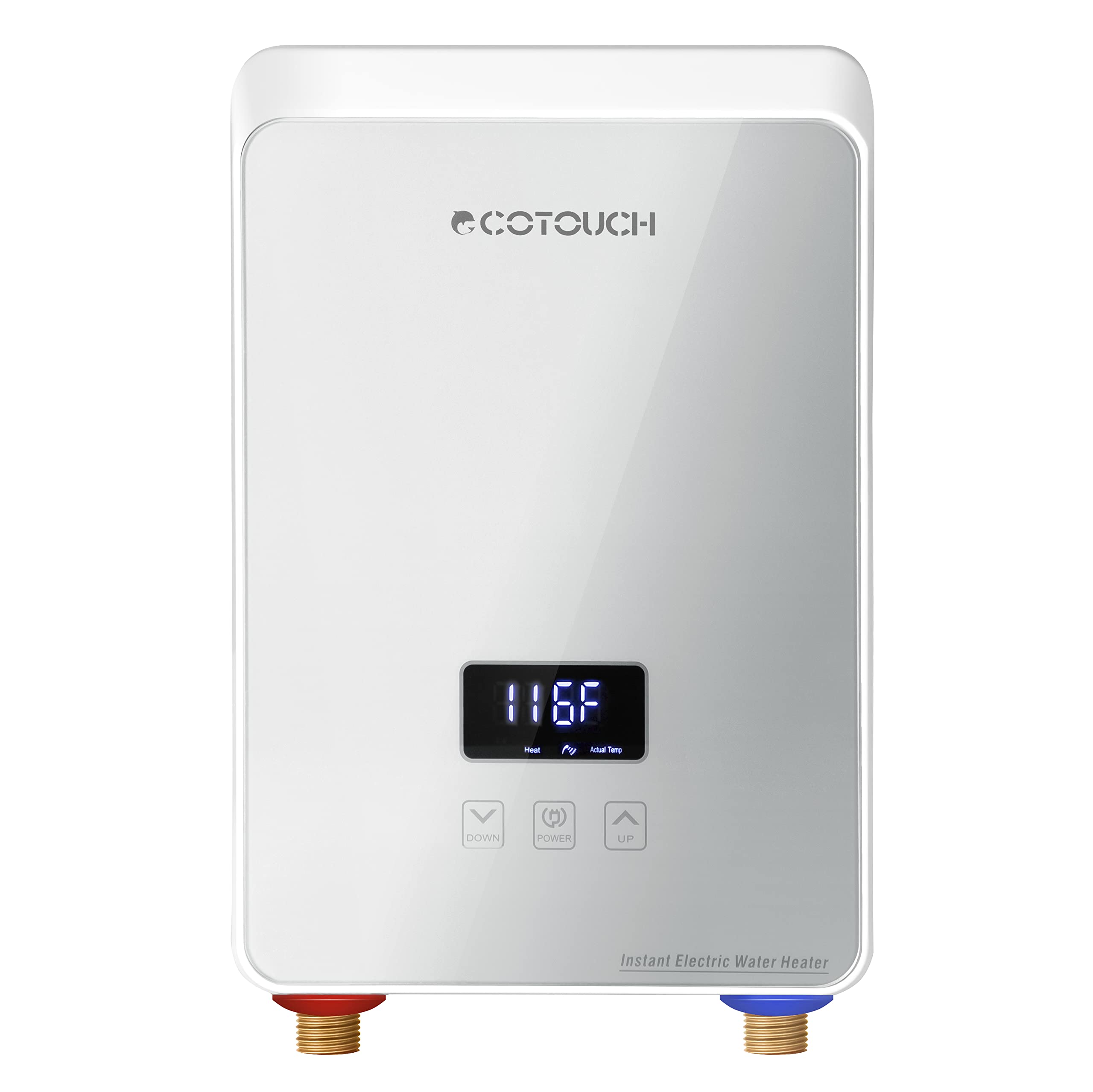 5.5KW ECOTOUCH Electric Tankless Water Heater 240V - Instant On-Demand Hot Water for Sink with Overheating Protection (Silver) - Perfect for Small Homes, Apartments & RVs