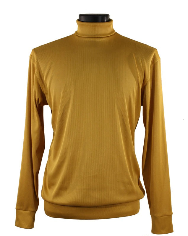 Bassiri Long Sleeve Turtleneck Gold T-Shirt 633 - Stylish Casual Wear for Men & Women | Perfect for Fall & Winter Outfits, Office Attire, and Date Nights