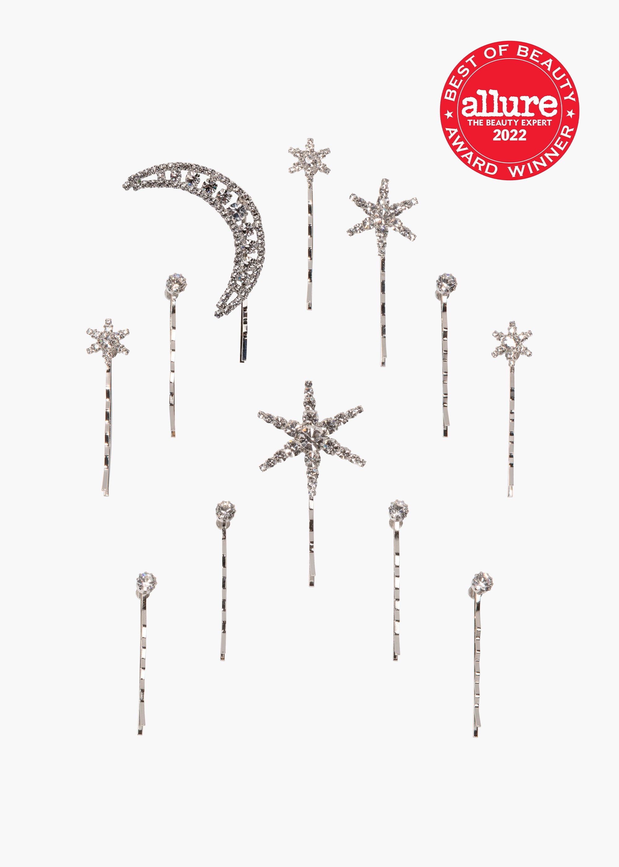 Supernova Bobby Pin Set with Crystals - Elegant Hair Accessories for Women - Perfect for Weddings, Prom, Parties & Everyday Styling