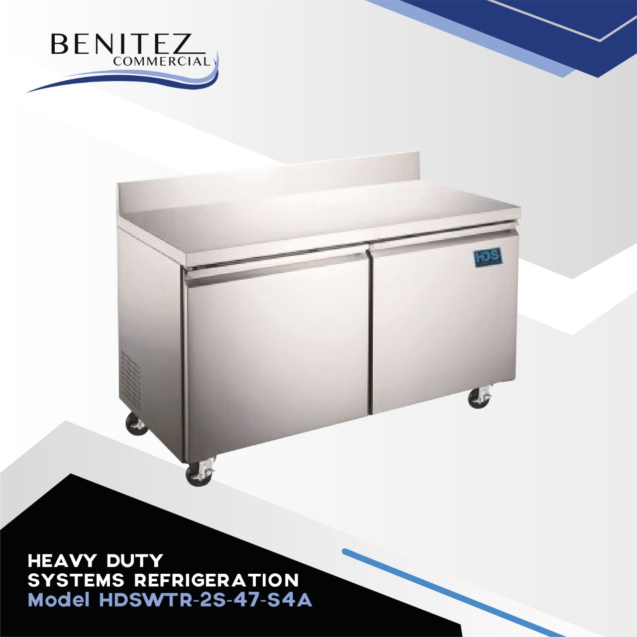 Heavy Duty Systems Refrigeration HDSWTR 2S 47 S4A - Commercial Grade Refrigerator for Restaurants, Grocery Stores & Food Service Businesses