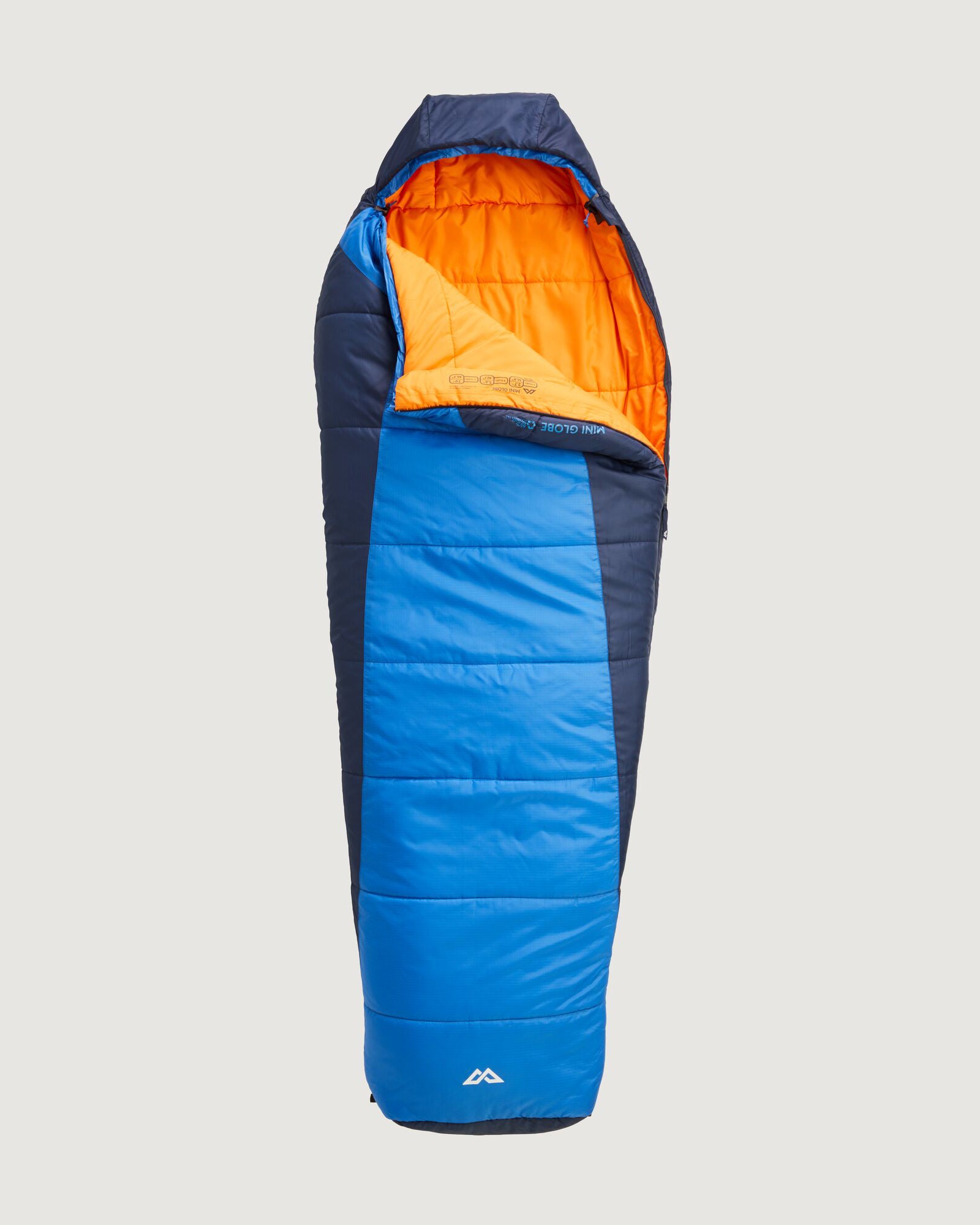 Kids' Mini Globe Sleeping Bag - Lightweight & Portable for Camping, Travel, Sleepovers - Azure/Dark Blue - Perfect for Outdoor Adventures & Indoor Fun