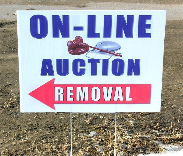 Coroplast Auction Removal Signs - 5 Pack | Durable Plastic Yard Sale & Event Signage for Online Auctions, Garage Sales & Outdoor Advertising