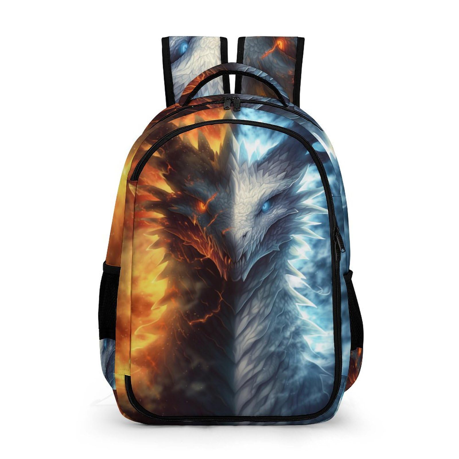 Dragon Themed Kids Backpack - 16.5 Inch School Backpack for Boys & Girls - Perfect for School, Travel & Daily Use