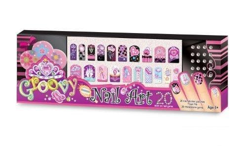 Comfortable Red Rose Slippers for Women - Trendy Groovy Nail Art Kit with 20 Designs - Perfect for Home Relaxation, Spa Days & Gift Giving
