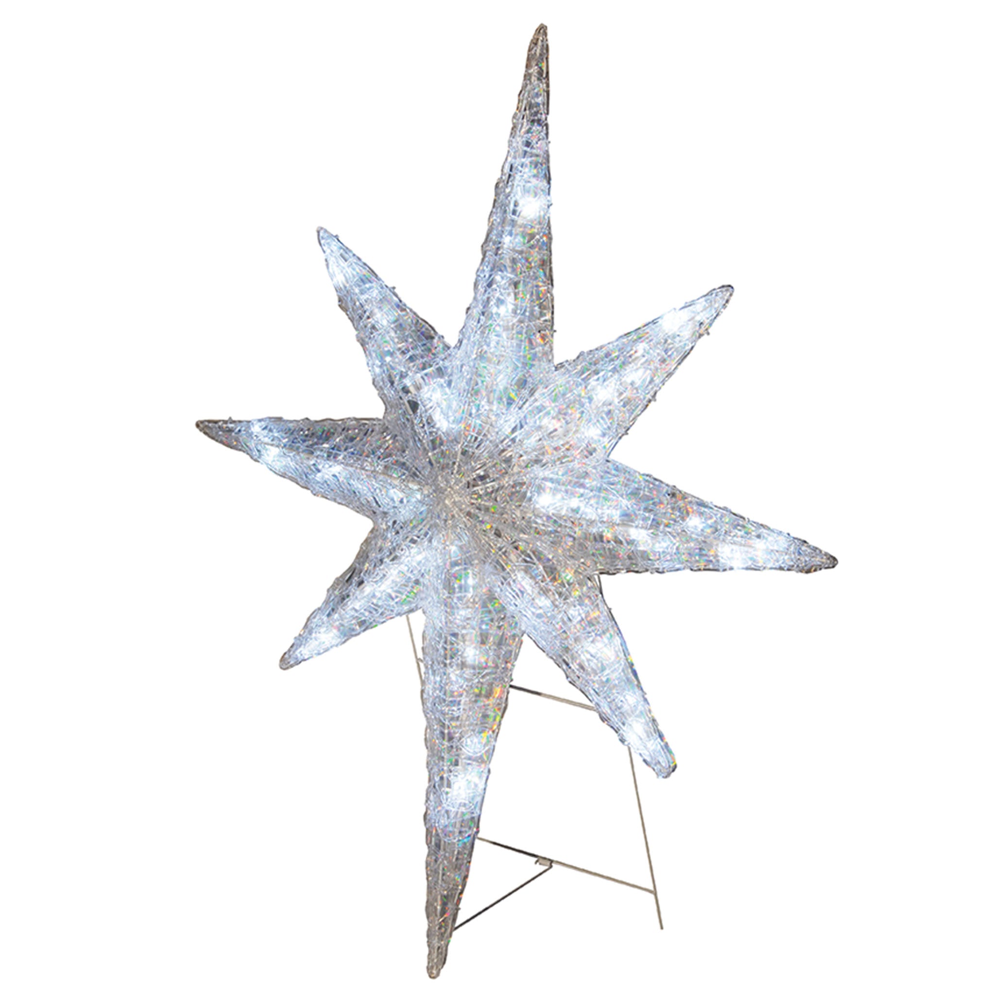 42 Inch Acrylic Ice Star with Multi-Function LED Lights - Perfect for Christmas Decorations, Party Decor, and Home Lighting