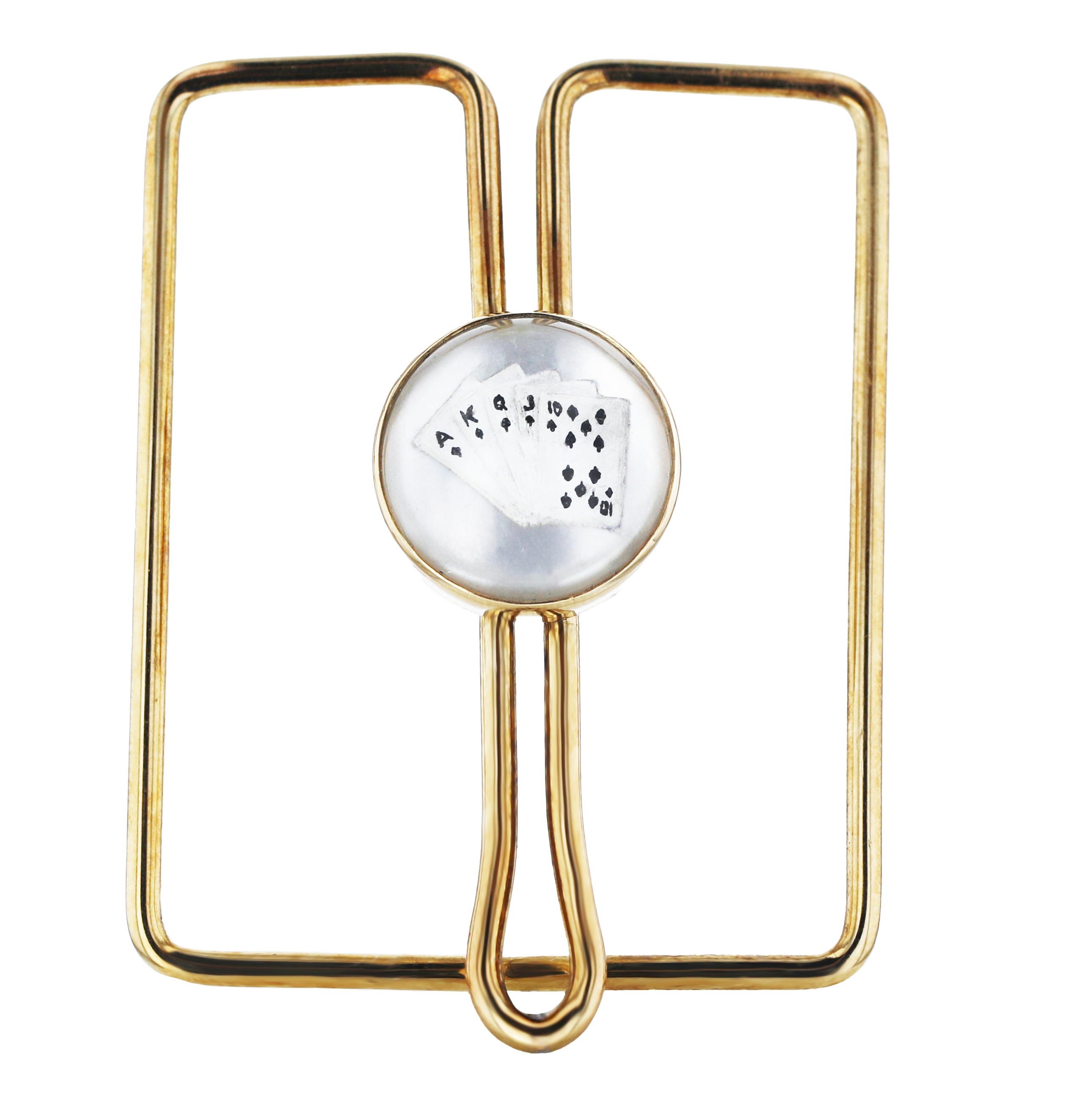 14K Yellow Gold Men's Square Money Clip - Luxury Gift for Him, Wedding, Anniversary & Business - Perfect for Cash, Credit Cards & ID Organization