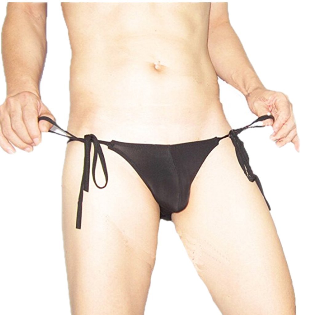 iEFiEL Men's Smooth Bikini Briefs Underwear with Adjustable Drawstring - Comfortable & Breathable for Daily Wear, Gym, Swimming & Travel